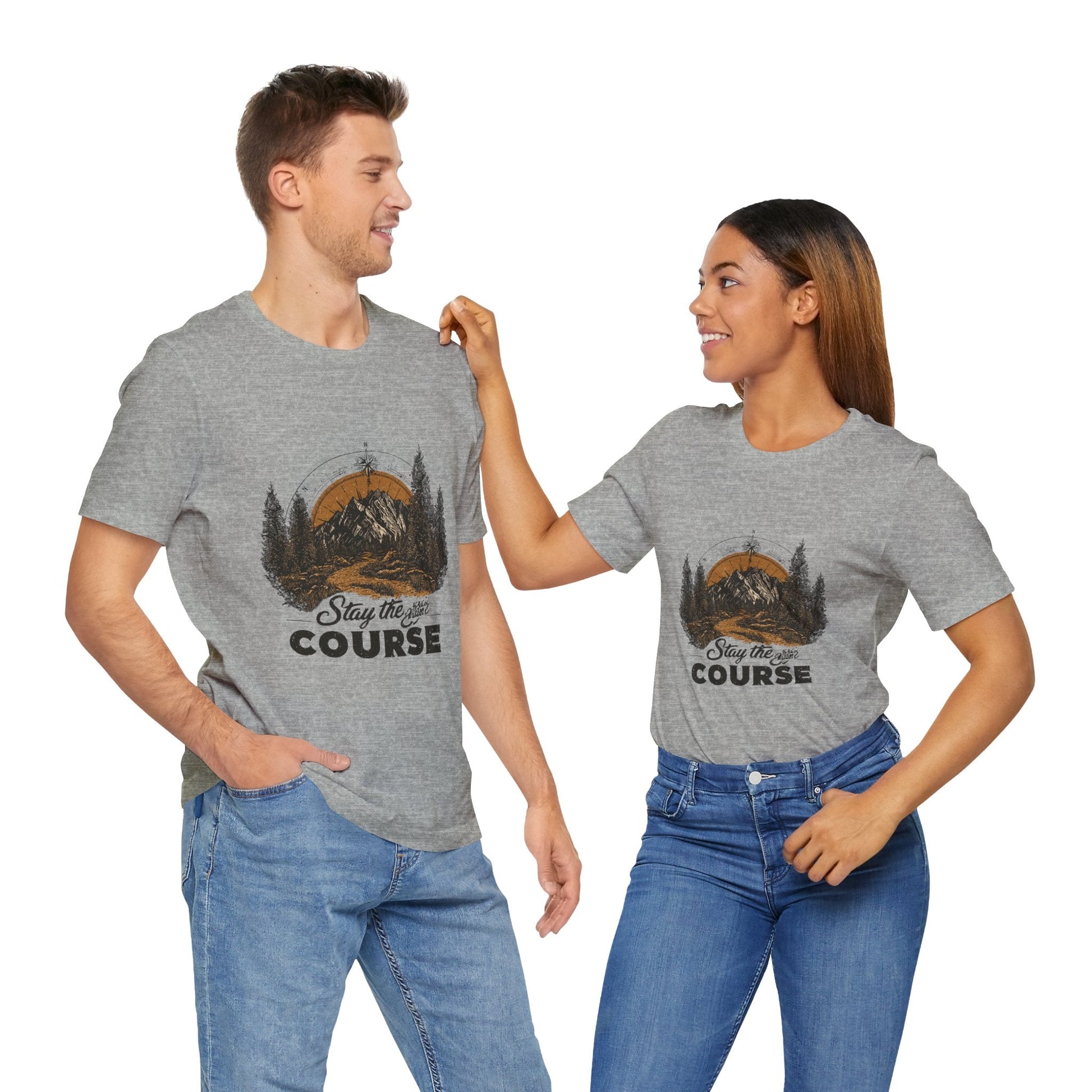 Stay the Course Mountain Tee - Unisex Jersey Short Sleeve Shirt - Peak Inspiration