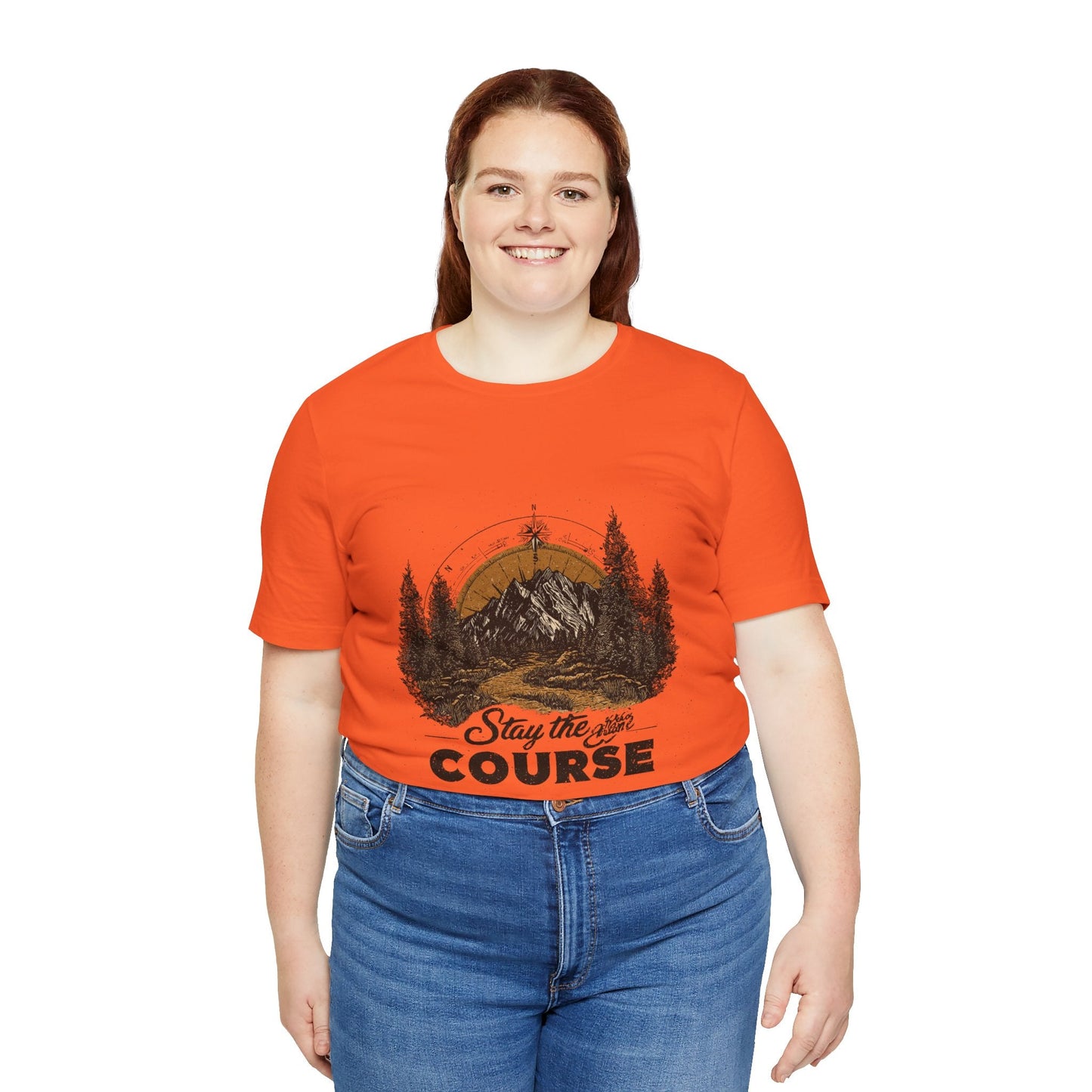 Stay the Course Mountain Tee - Unisex Jersey Short Sleeve Shirt - Peak Inspiration