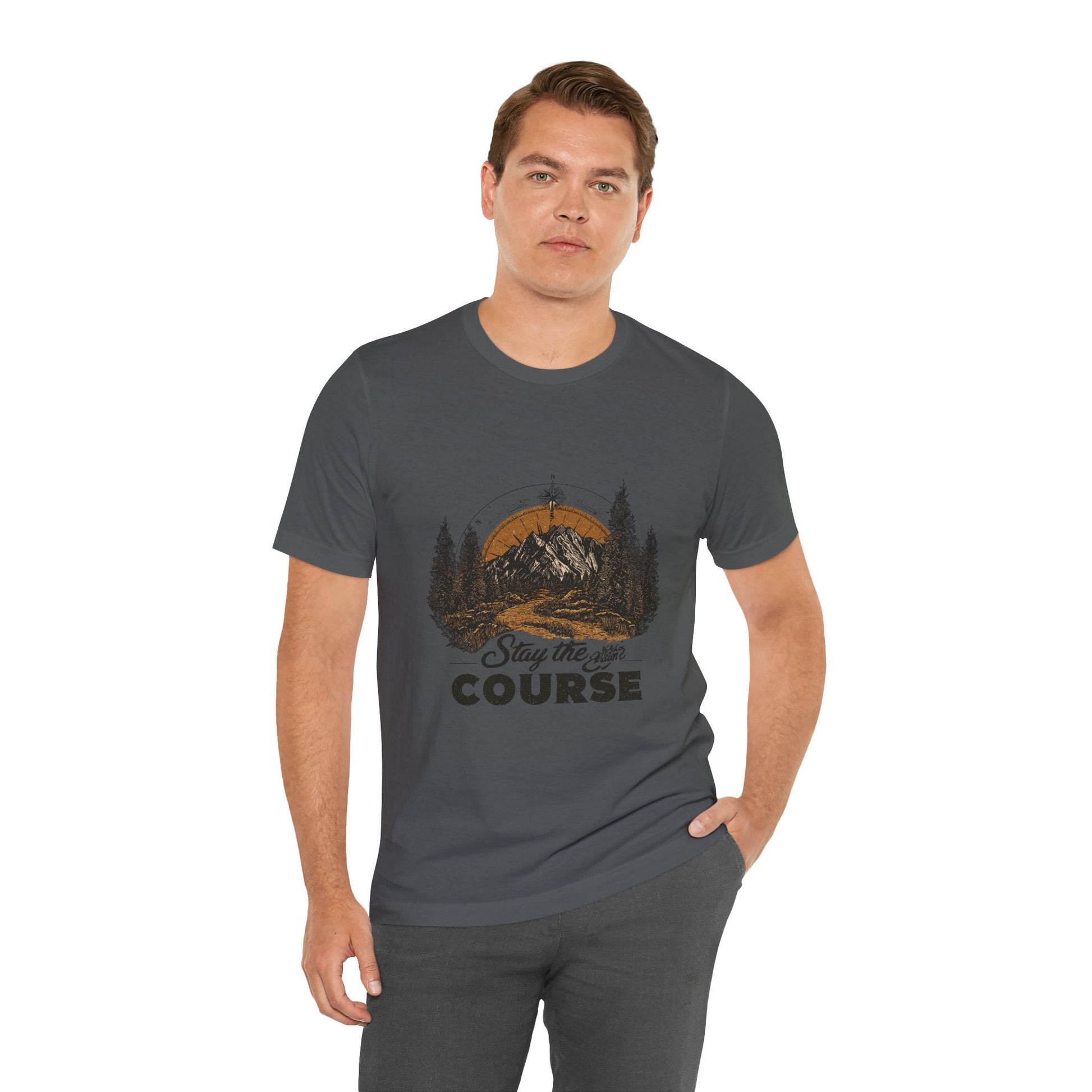 Stay the Course Mountain Tee - Unisex Jersey Short Sleeve Shirt - Peak Inspiration
