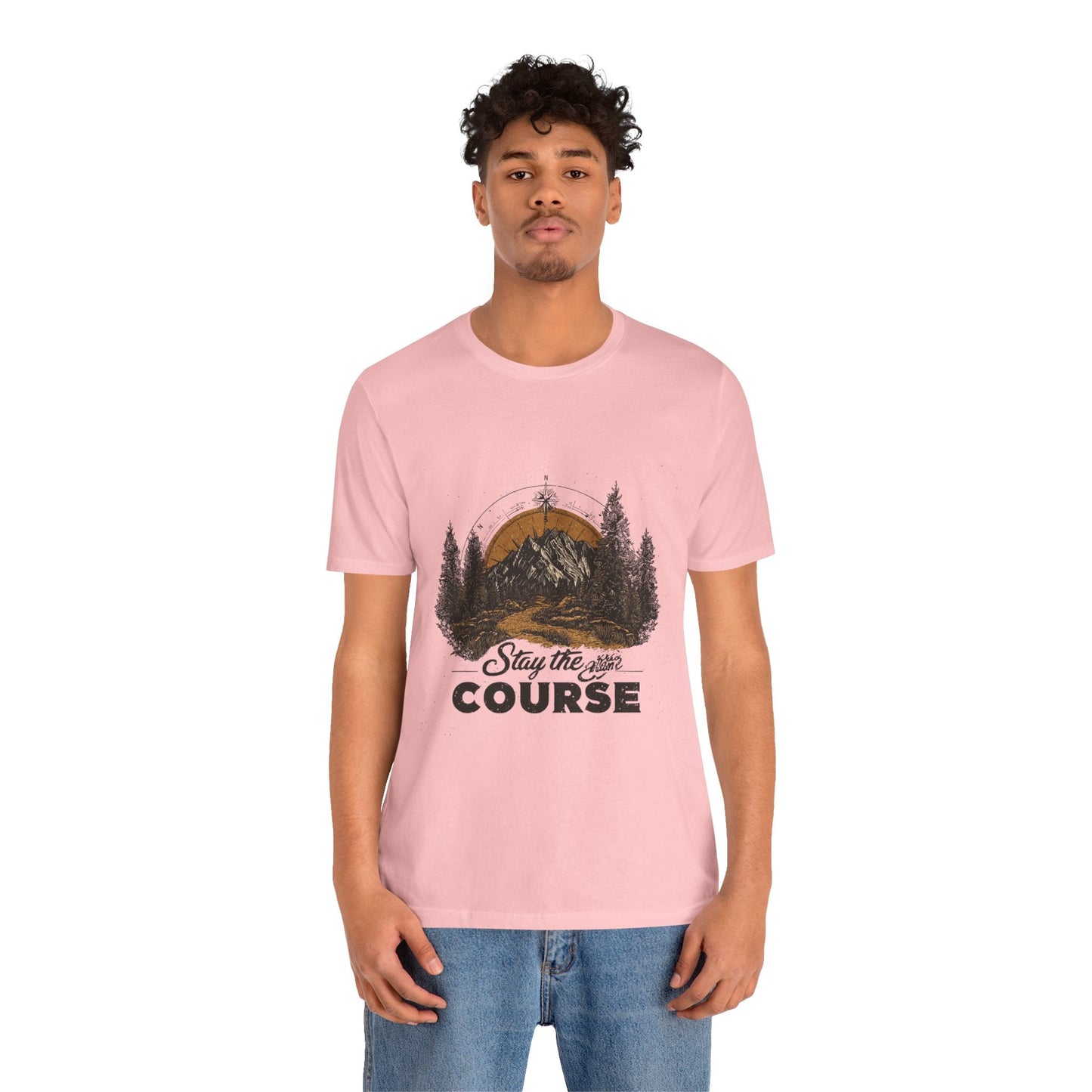 Stay the Course Mountain Tee - Unisex Jersey Short Sleeve Shirt - Peak Inspiration