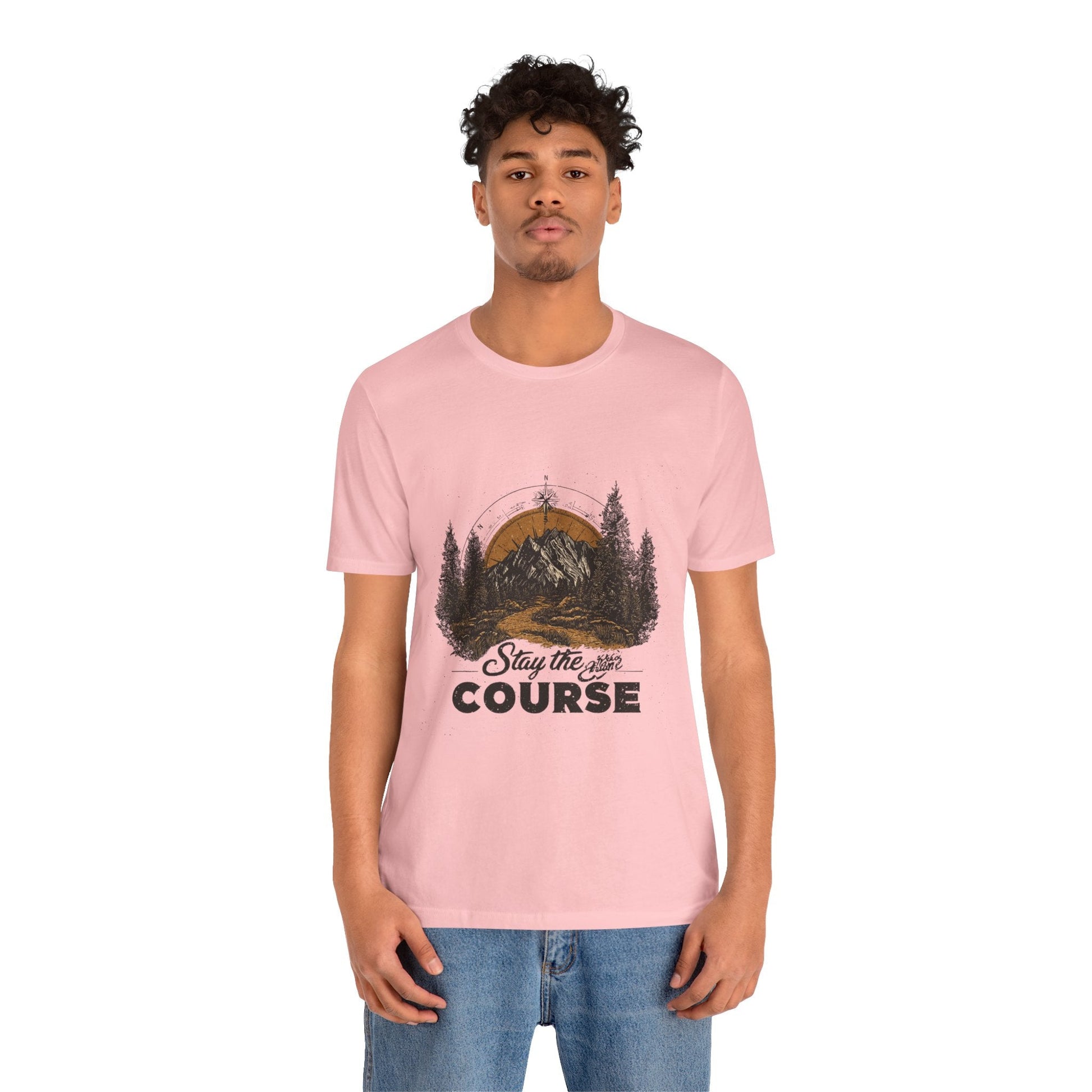 Stay the Course Mountain Tee - Unisex Jersey Short Sleeve Shirt - Peak Inspiration