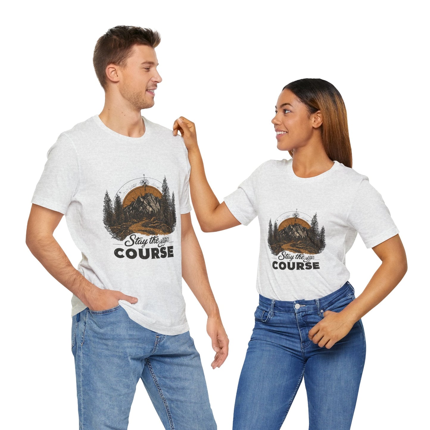 Stay the Course Mountain Tee - Unisex Jersey Short Sleeve Shirt - Peak Inspiration