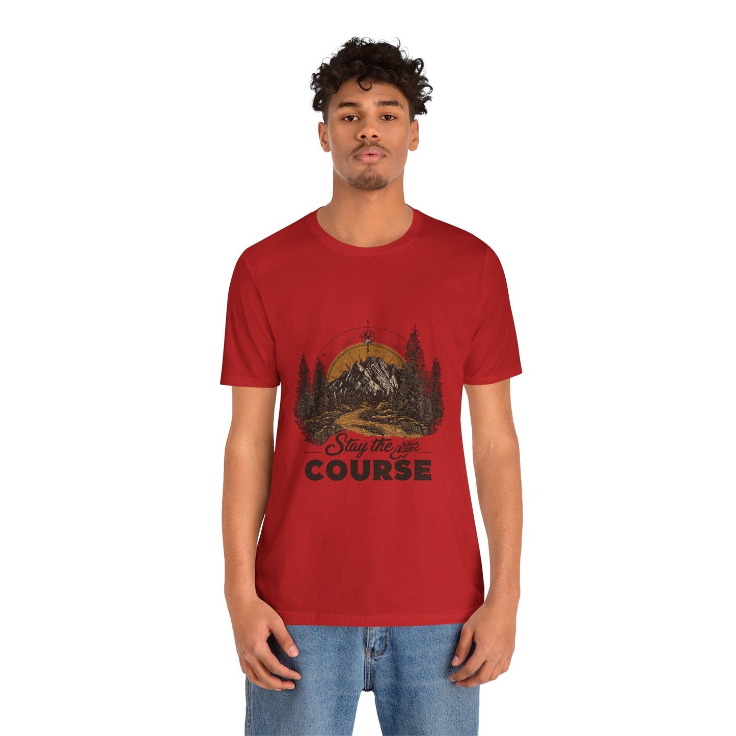 Stay the Course Mountain Tee - Unisex Jersey Short Sleeve Shirt - Peak Inspiration