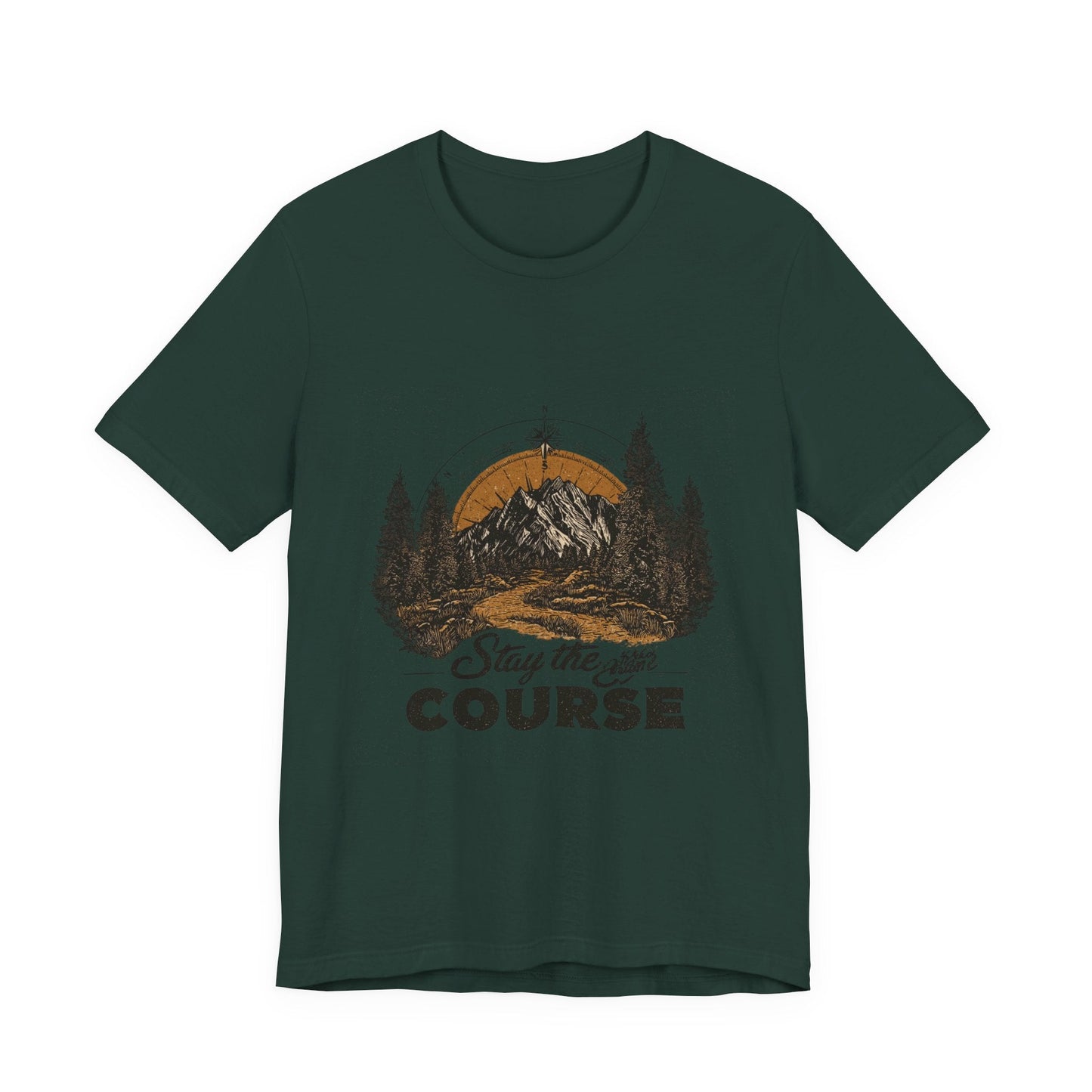 Stay the Course Mountain Tee - Unisex Jersey Short Sleeve Shirt - Peak Inspiration