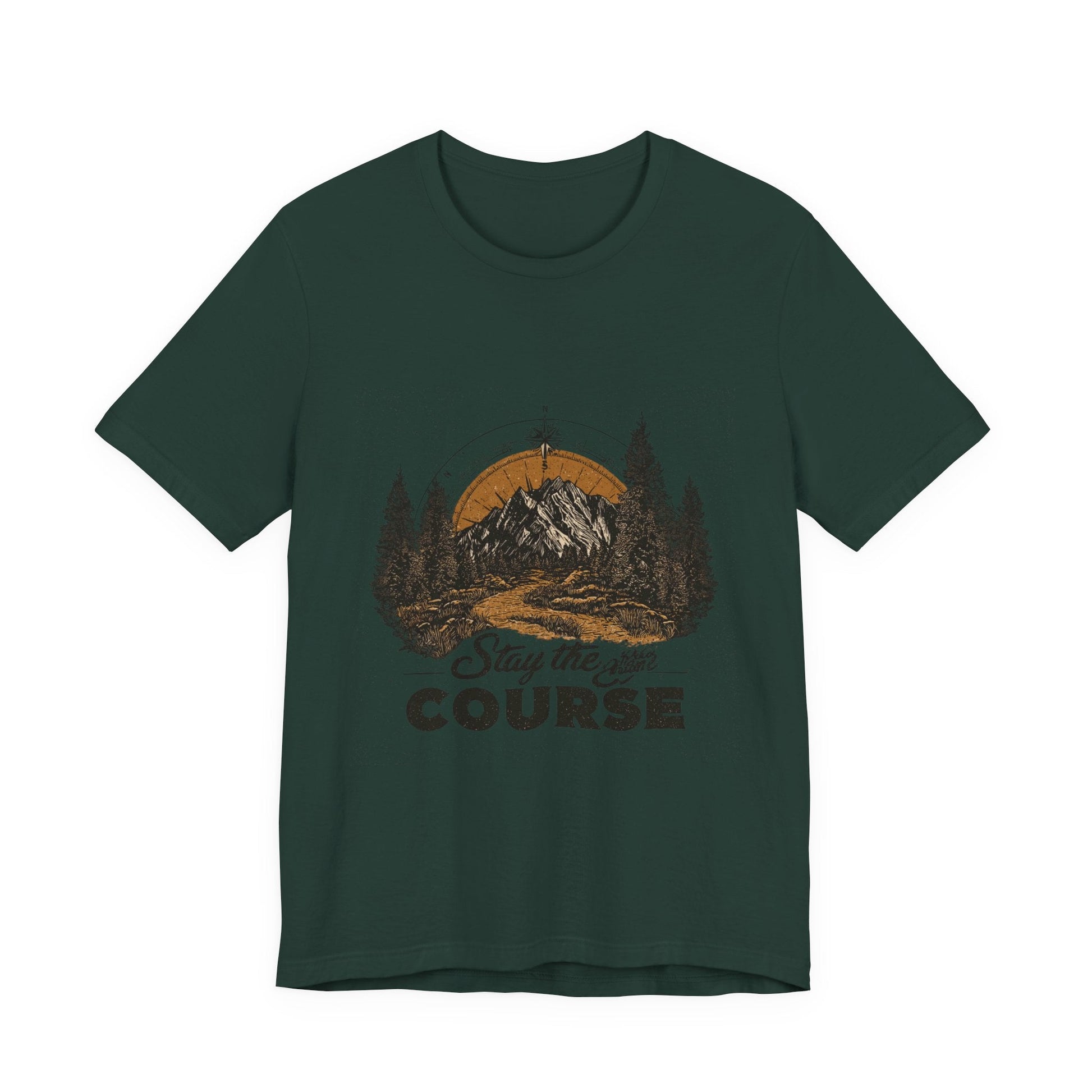 Stay the Course Mountain Tee - Unisex Jersey Short Sleeve Shirt - Peak Inspiration