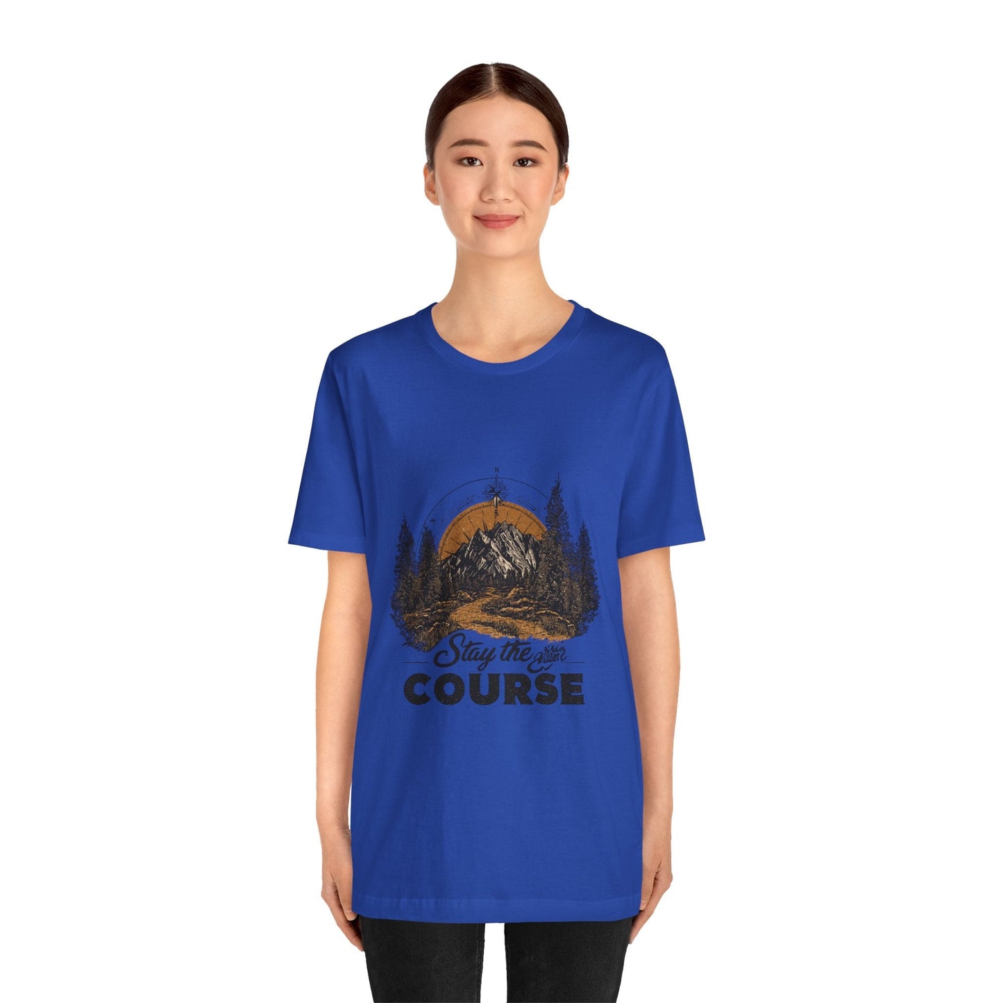 Stay the Course Mountain Tee - Unisex Jersey Short Sleeve Shirt - Peak Inspiration