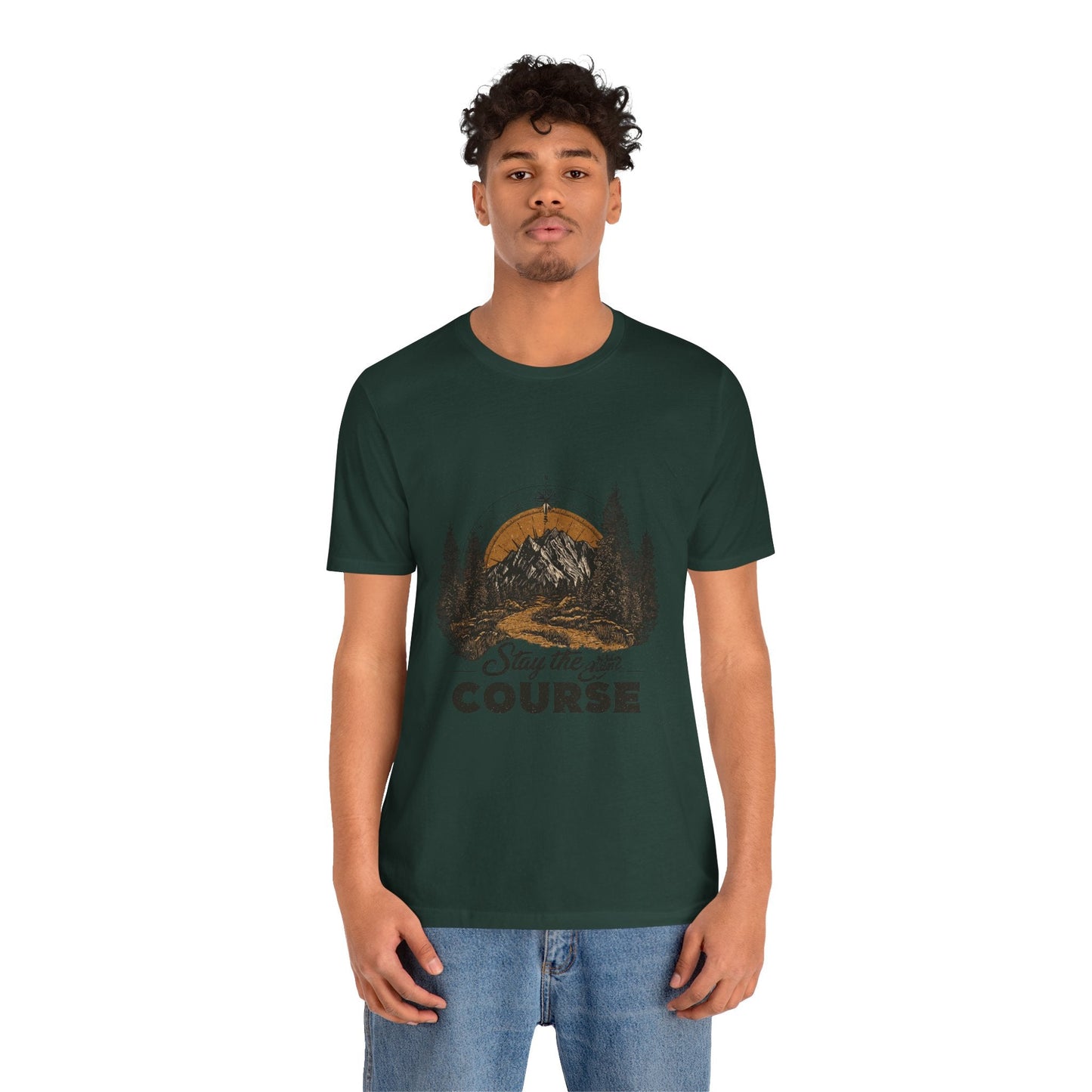 Stay the Course Mountain Tee - Unisex Jersey Short Sleeve Shirt - Peak Inspiration