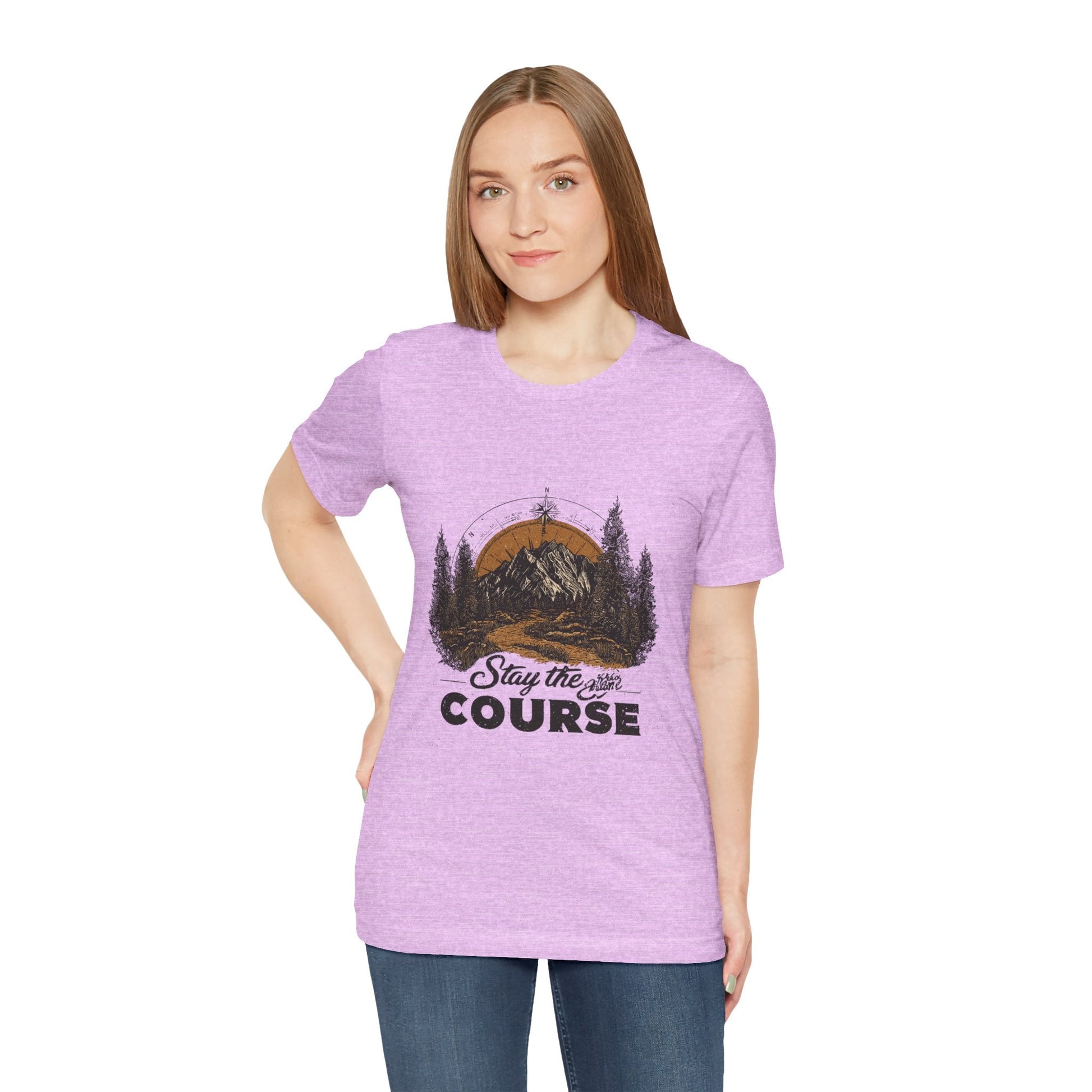 Stay the Course Mountain Tee - Unisex Jersey Short Sleeve Shirt - Peak Inspiration