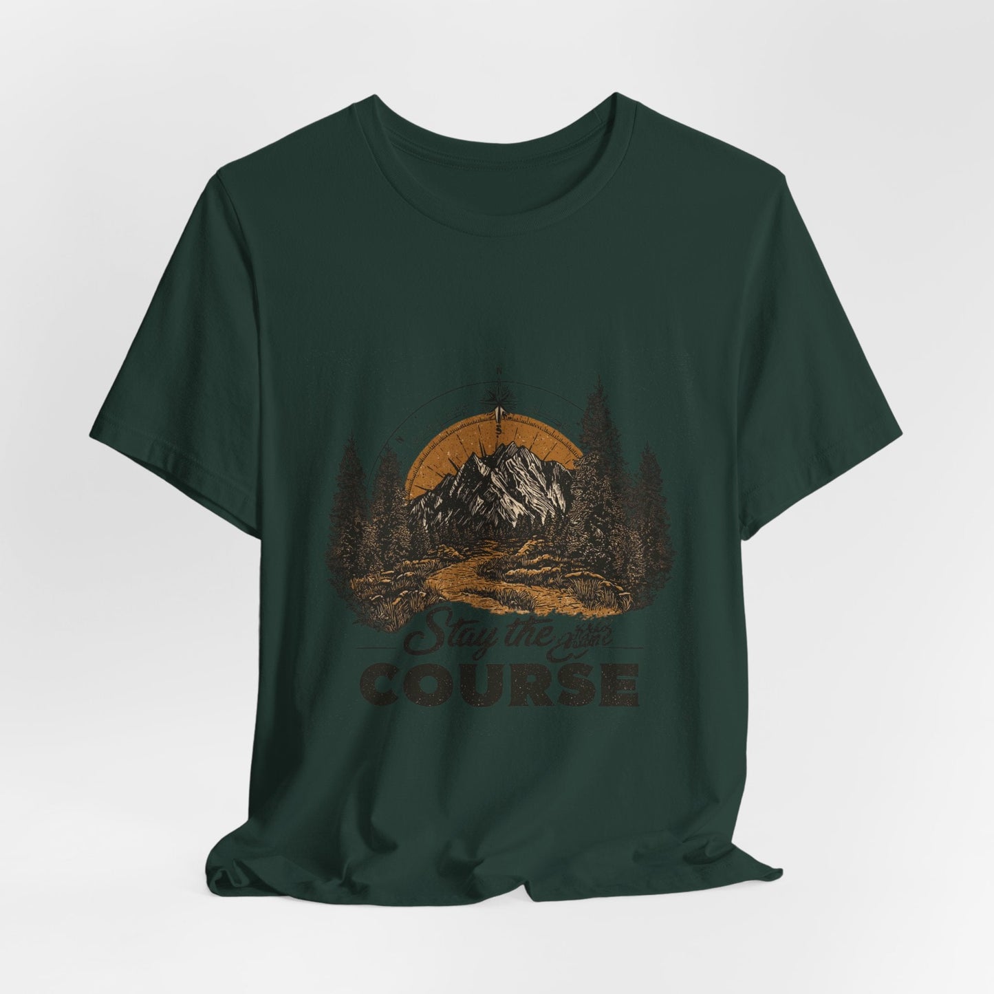Stay the Course Mountain Tee - Unisex Jersey Short Sleeve Shirt - Peak Inspiration