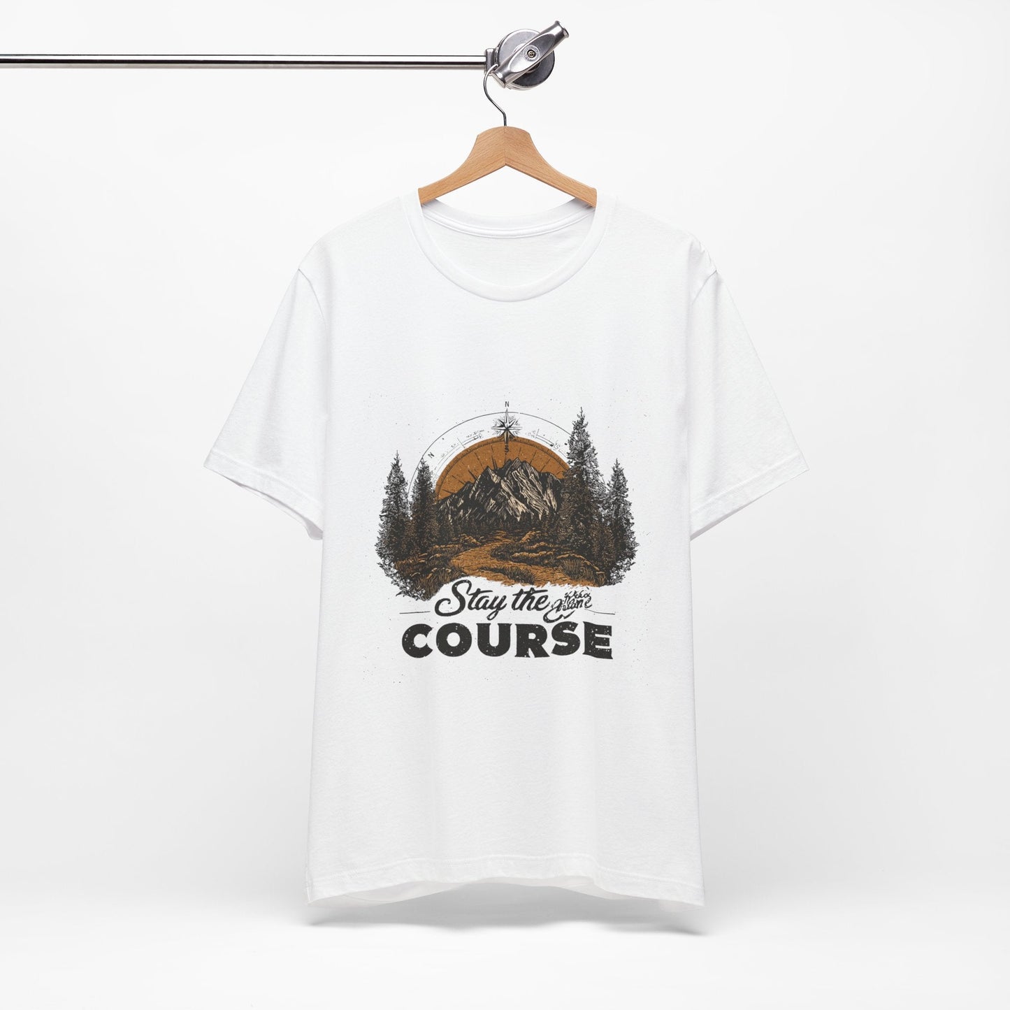 Stay the Course Mountain Tee - Unisex Jersey Short Sleeve Shirt - Peak Inspiration