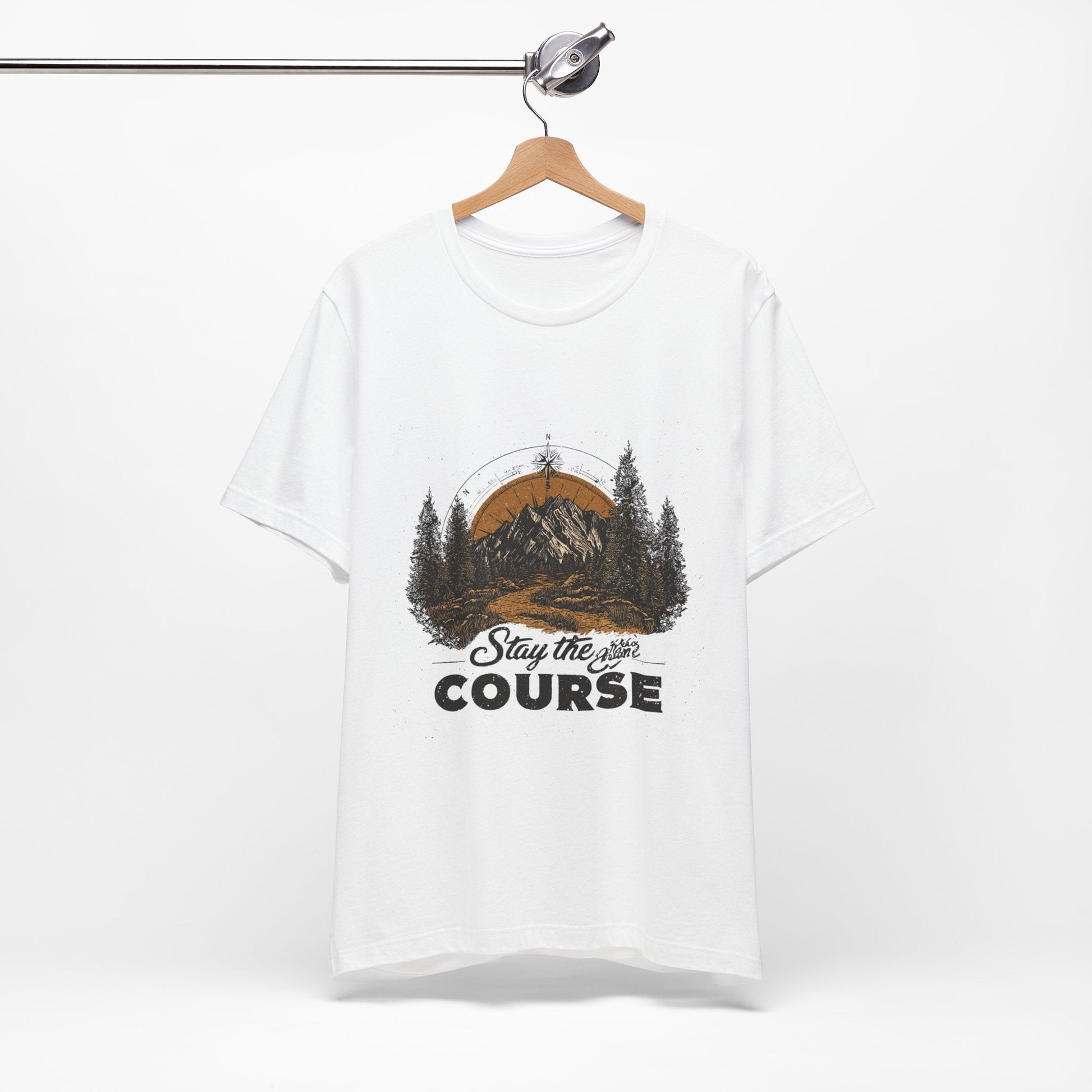 Stay the Course Mountain Tee - Unisex Jersey Short Sleeve Shirt - Peak Inspiration