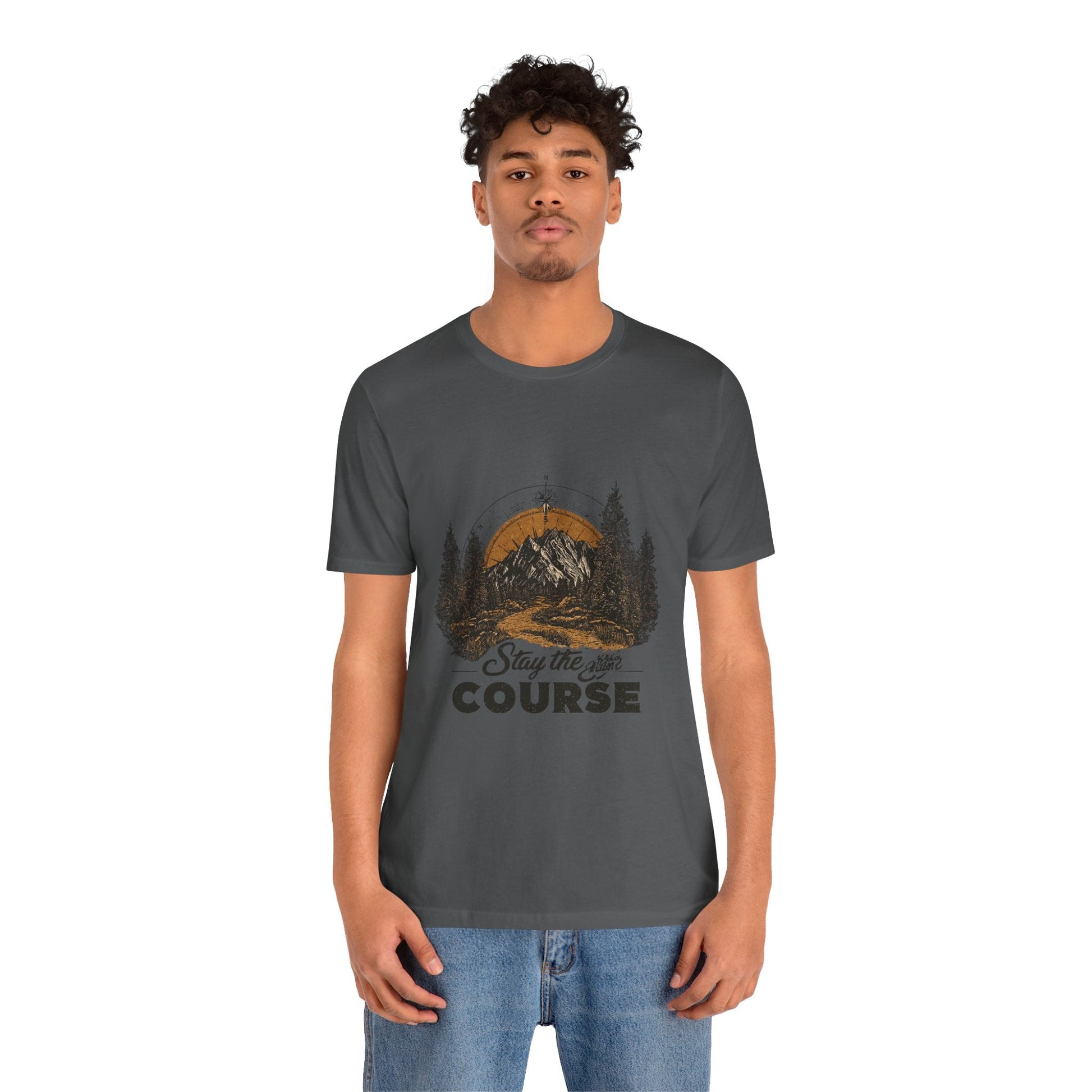 Stay the Course Mountain Tee - Unisex Jersey Short Sleeve Shirt - Peak Inspiration