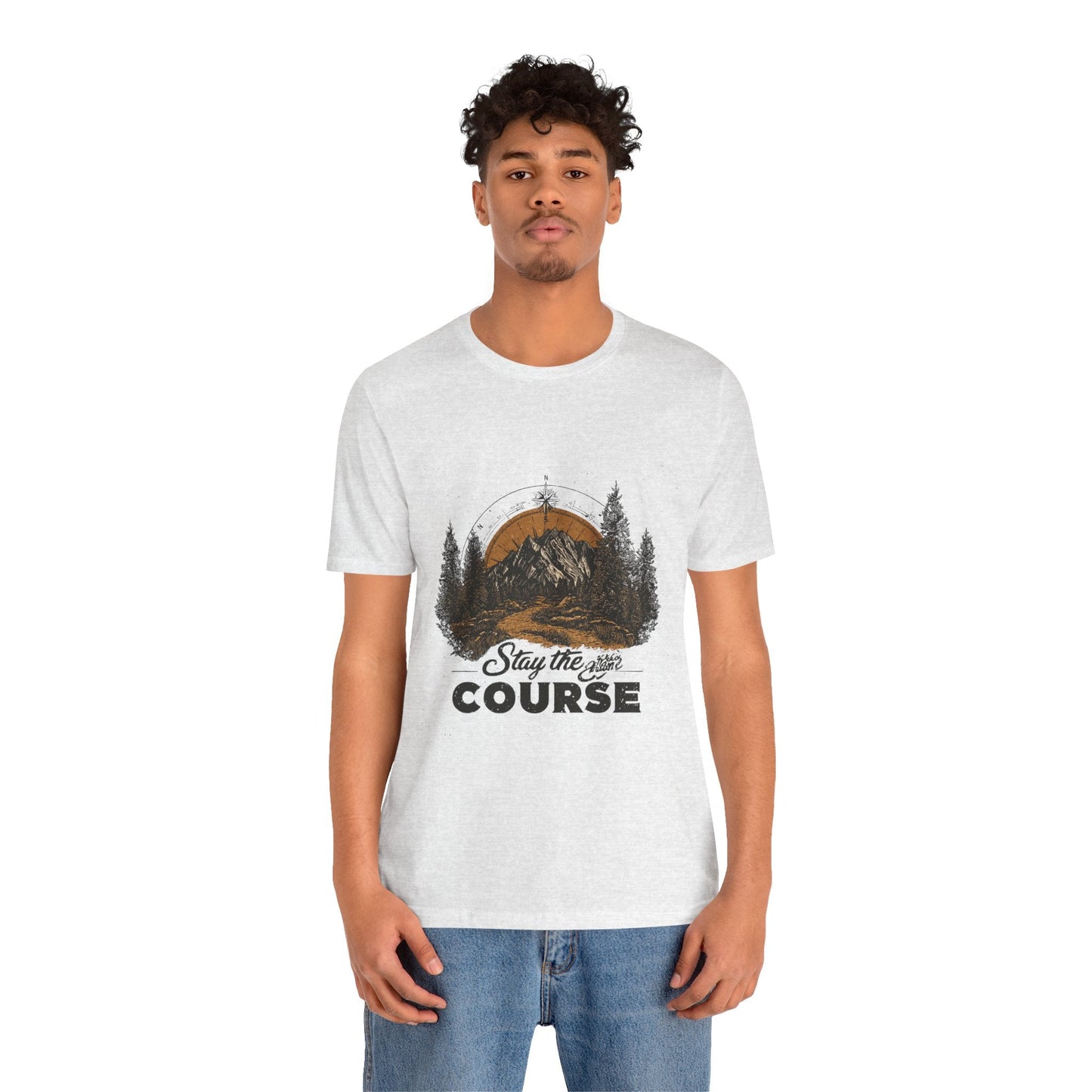 Stay the Course Mountain Tee - Unisex Jersey Short Sleeve Shirt - Peak Inspiration