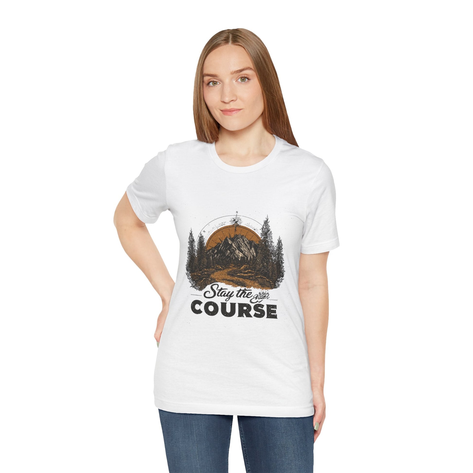 Stay the Course Mountain Tee - Unisex Jersey Short Sleeve Shirt - Peak Inspiration