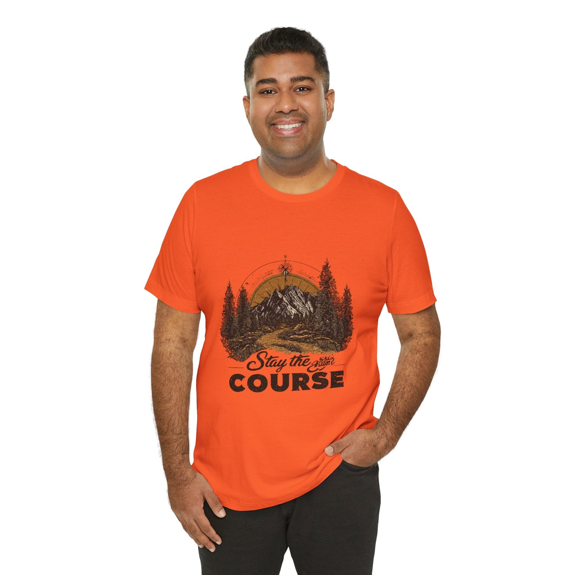 Stay the Course Mountain Tee - Unisex Jersey Short Sleeve Shirt - Peak Inspiration