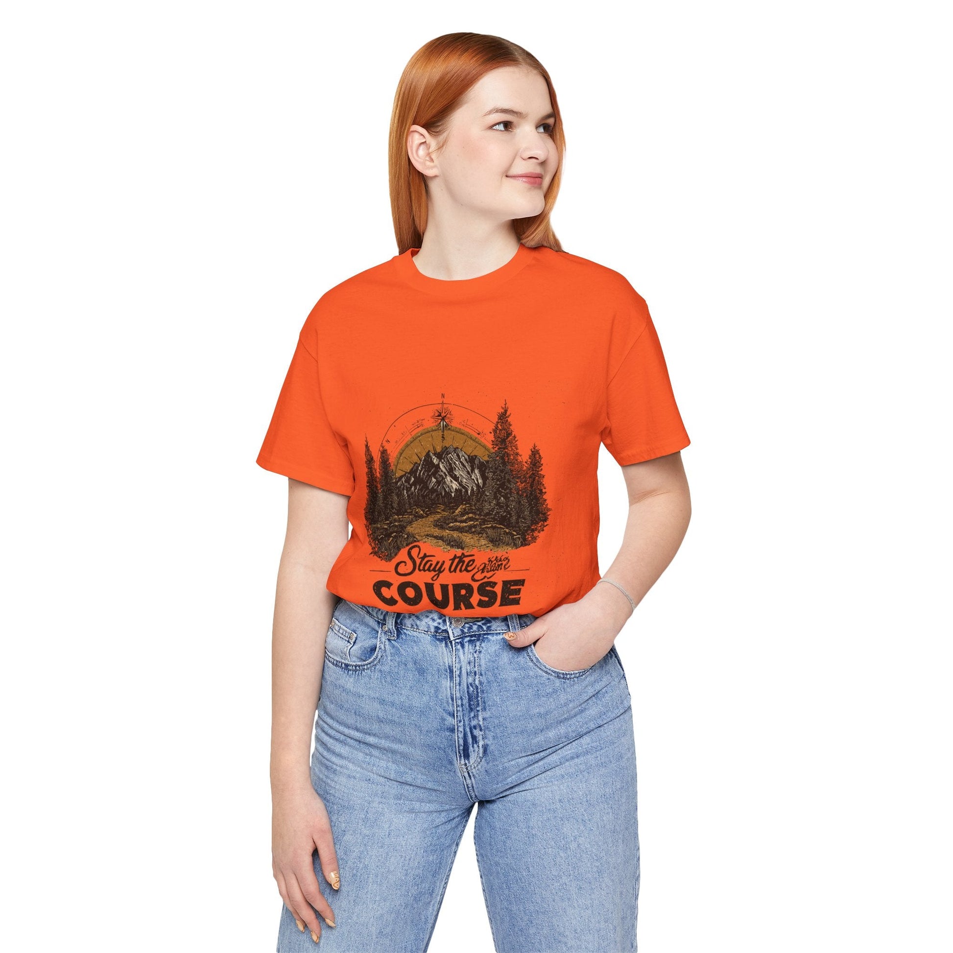 Stay the Course Mountain Tee - Unisex Jersey Short Sleeve Shirt - Peak Inspiration