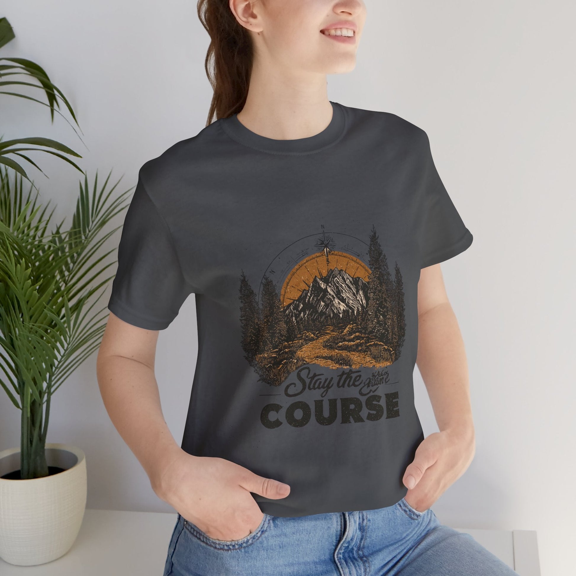Stay the Course Mountain Tee - Unisex Jersey Short Sleeve Shirt - Peak Inspiration