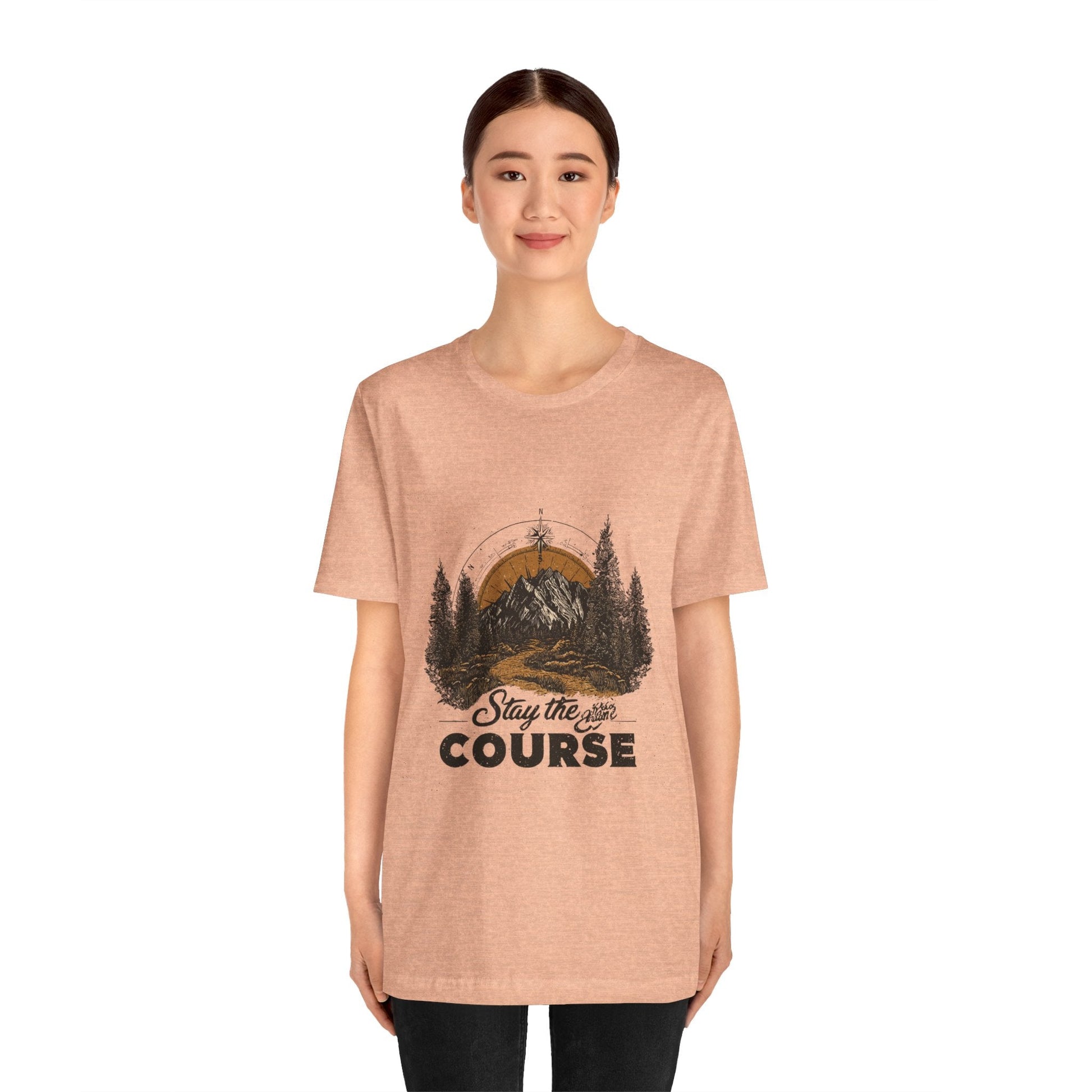 Stay the Course Mountain Tee - Unisex Jersey Short Sleeve Shirt - Peak Inspiration