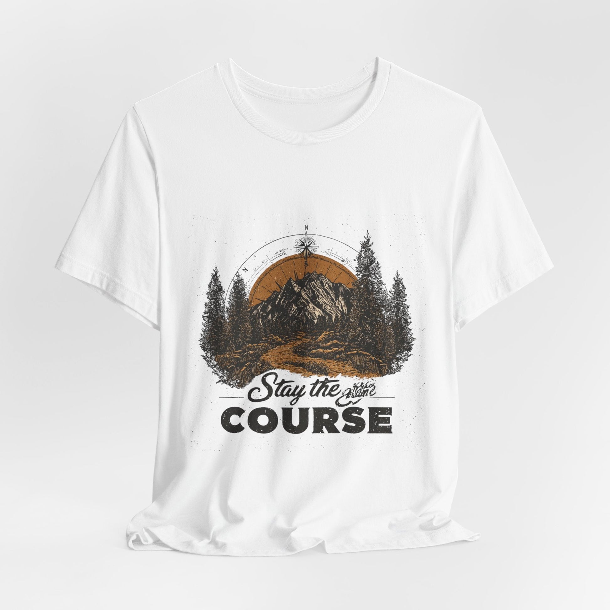Stay the Course Mountain Tee - Unisex Jersey Short Sleeve Shirt - Peak Inspiration