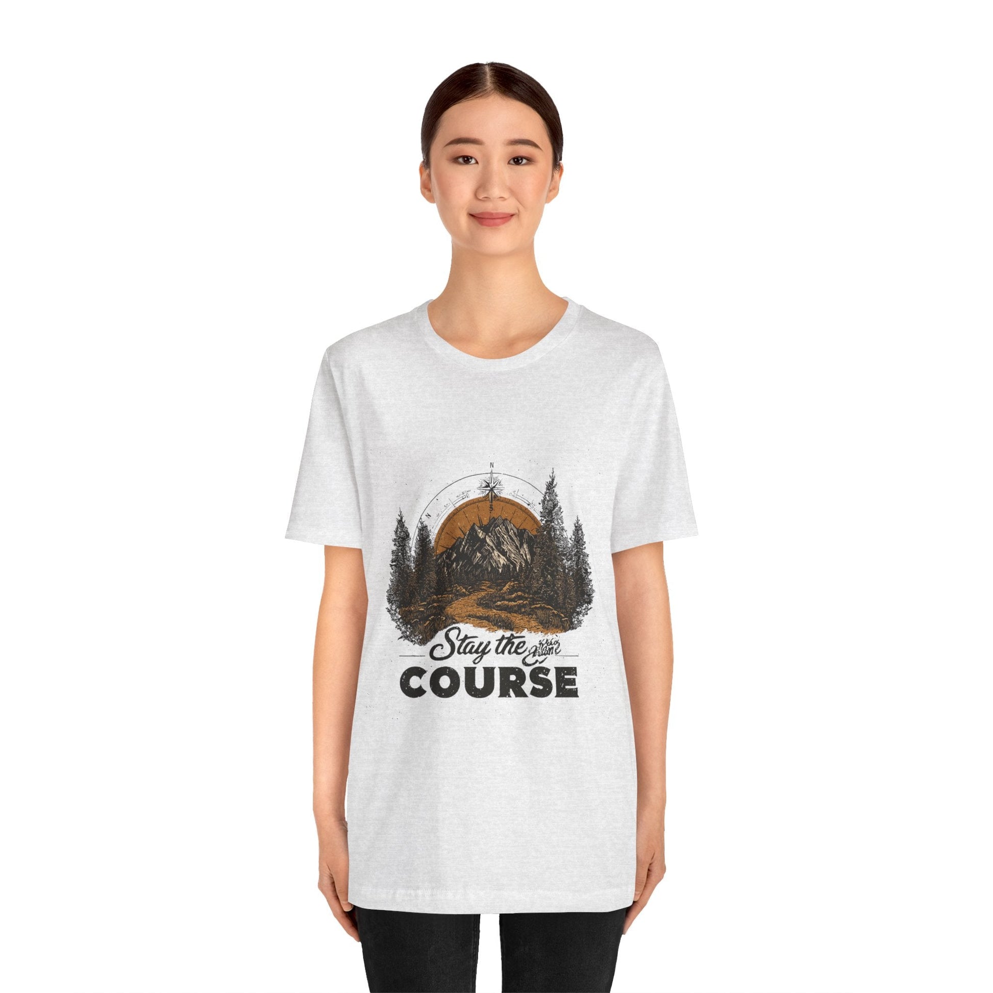 Stay the Course Mountain Tee - Unisex Jersey Short Sleeve Shirt - Peak Inspiration