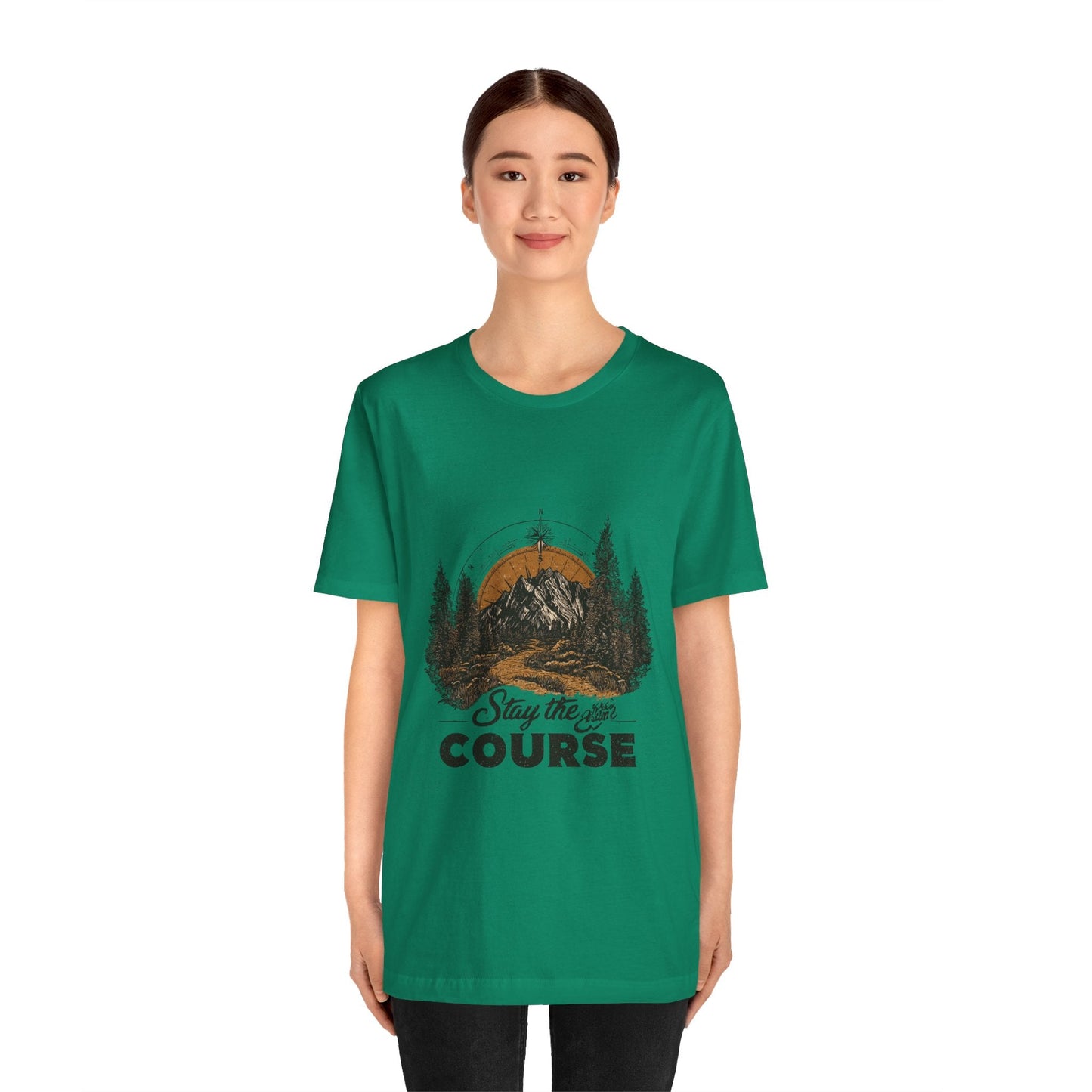 Stay the Course Mountain Tee - Unisex Jersey Short Sleeve Shirt - Peak Inspiration