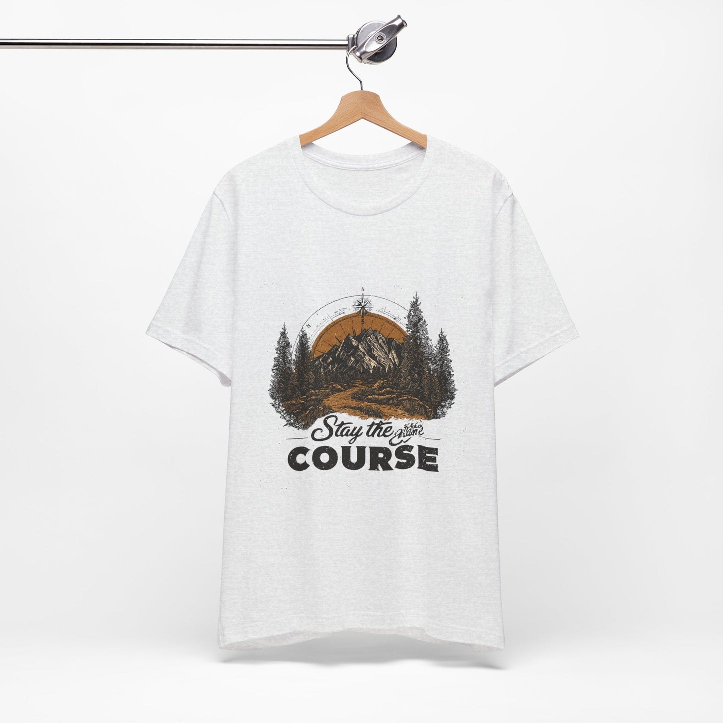 Stay the Course Mountain Tee - Unisex Jersey Short Sleeve Shirt - Peak Inspiration