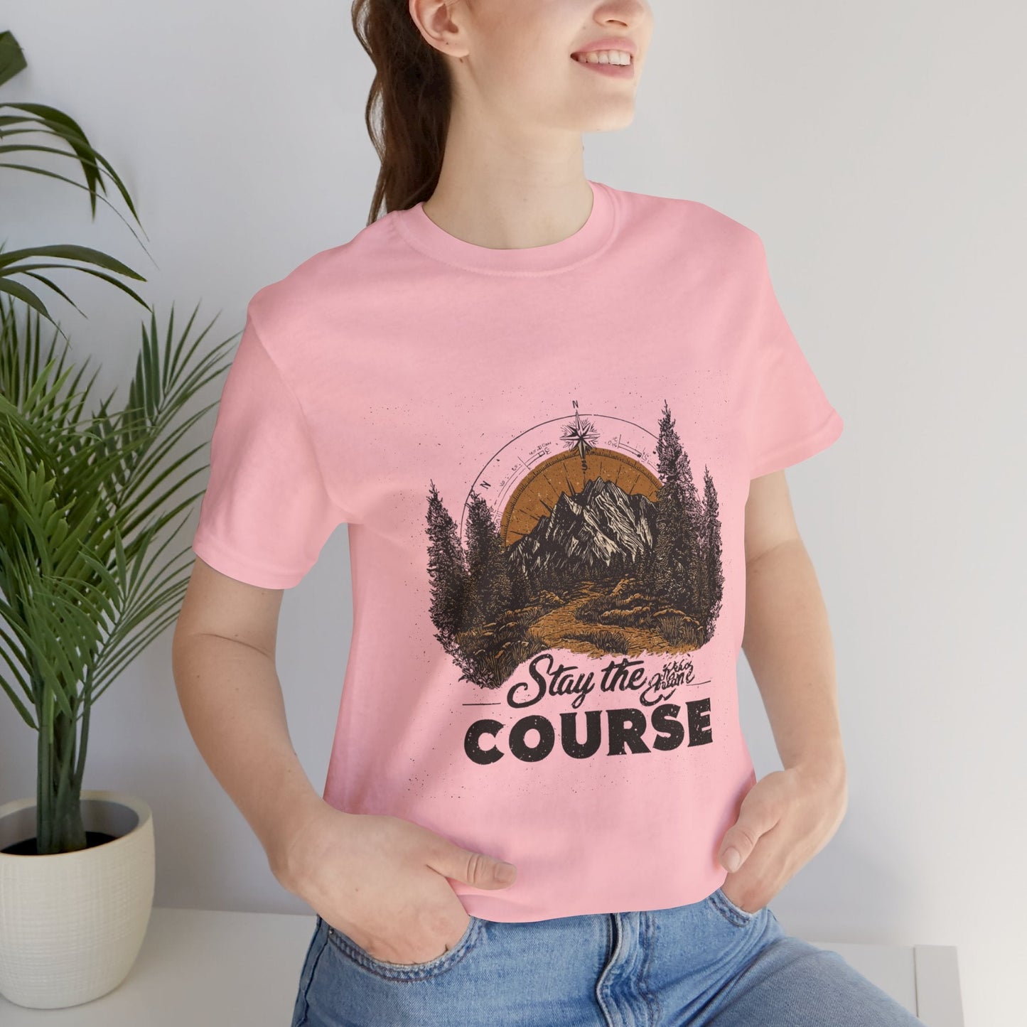 Stay the Course Mountain Tee - Unisex Jersey Short Sleeve Shirt - Peak Inspiration