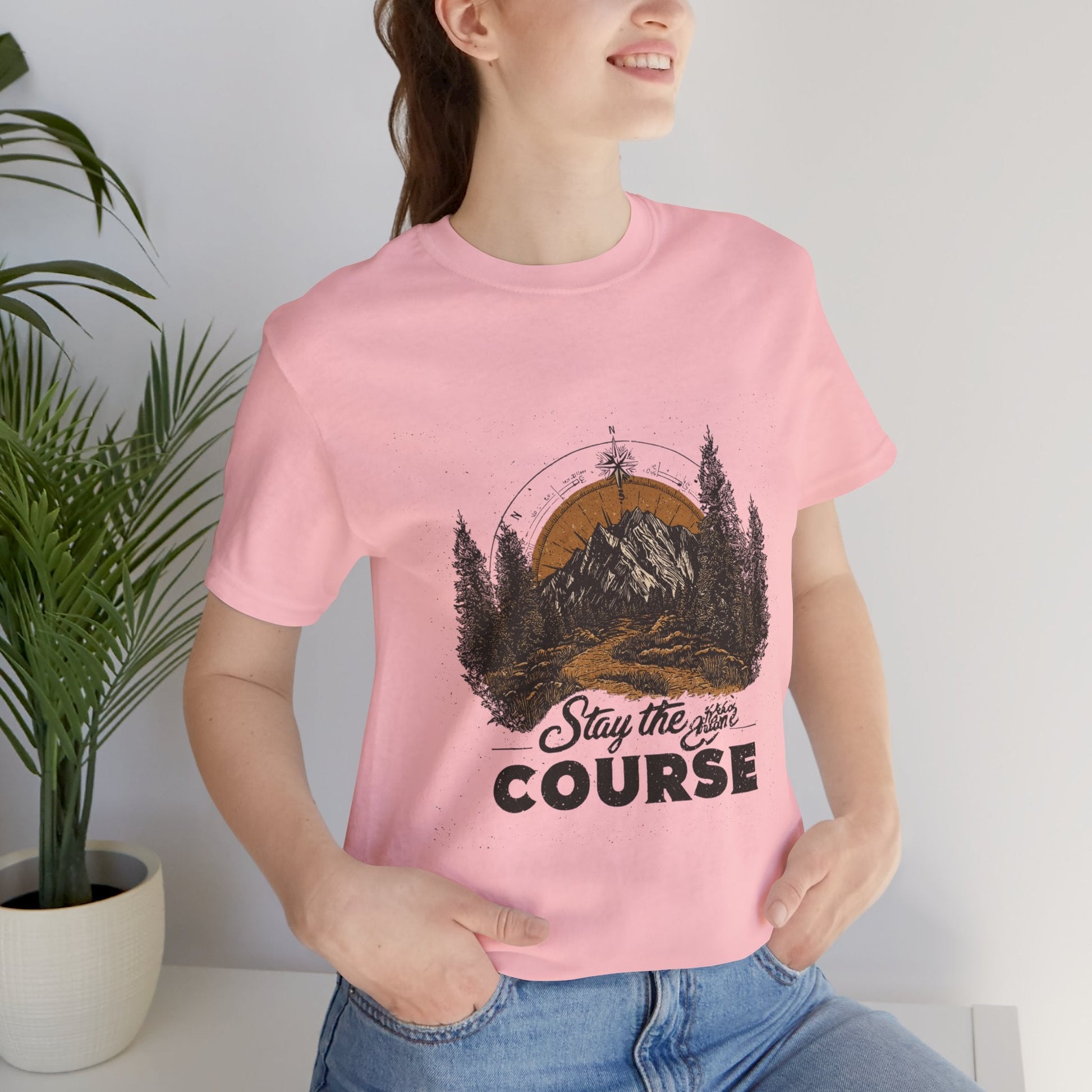 Stay the Course Mountain Tee - Unisex Jersey Short Sleeve Shirt - Peak Inspiration