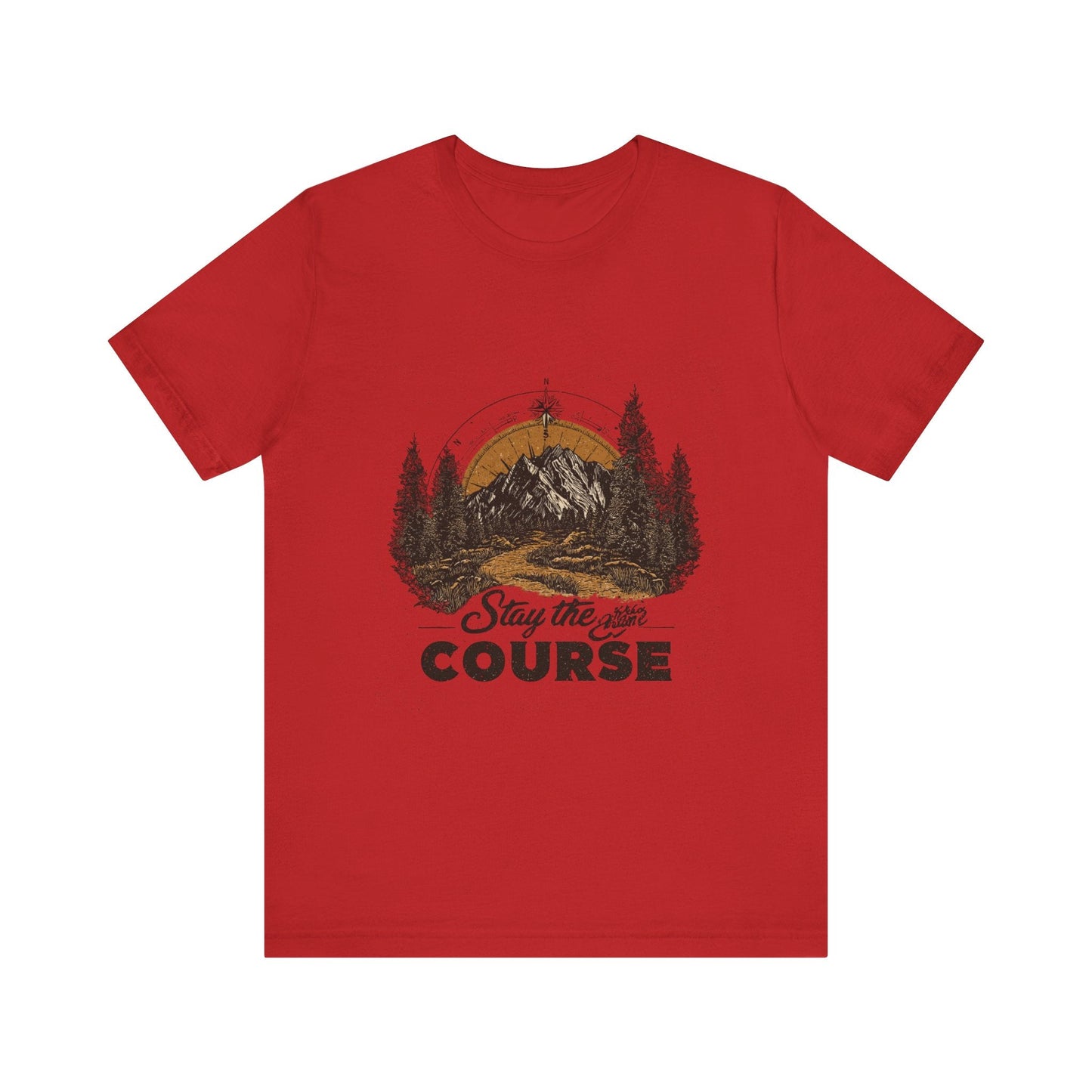 Stay the Course Mountain Tee - Unisex Jersey Short Sleeve Shirt - Peak Inspiration