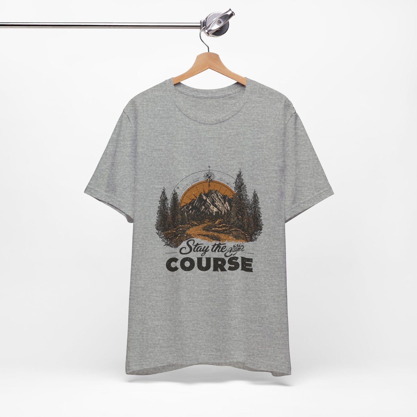 Stay the Course Mountain Tee - Unisex Jersey Short Sleeve Shirt - Peak Inspiration