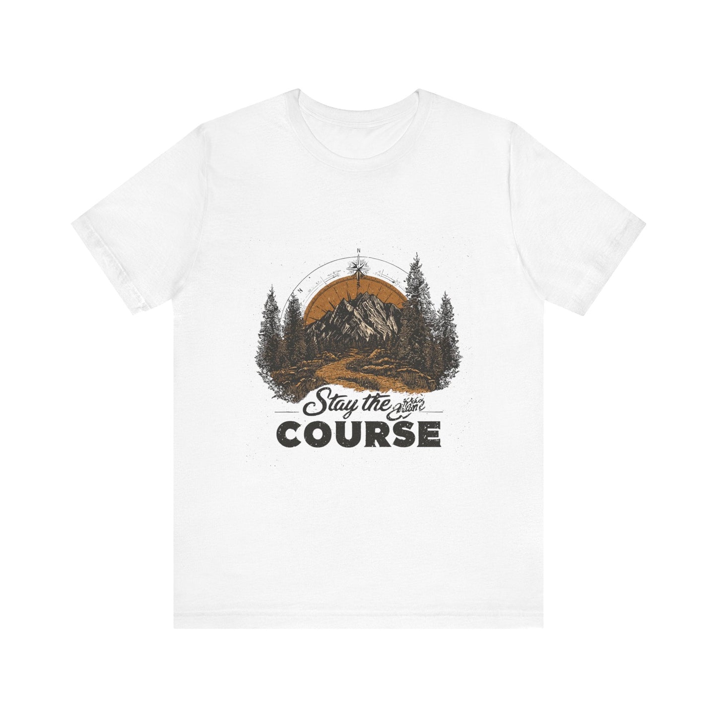 Stay the Course Mountain Tee - Unisex Jersey Short Sleeve Shirt - Peak Inspiration