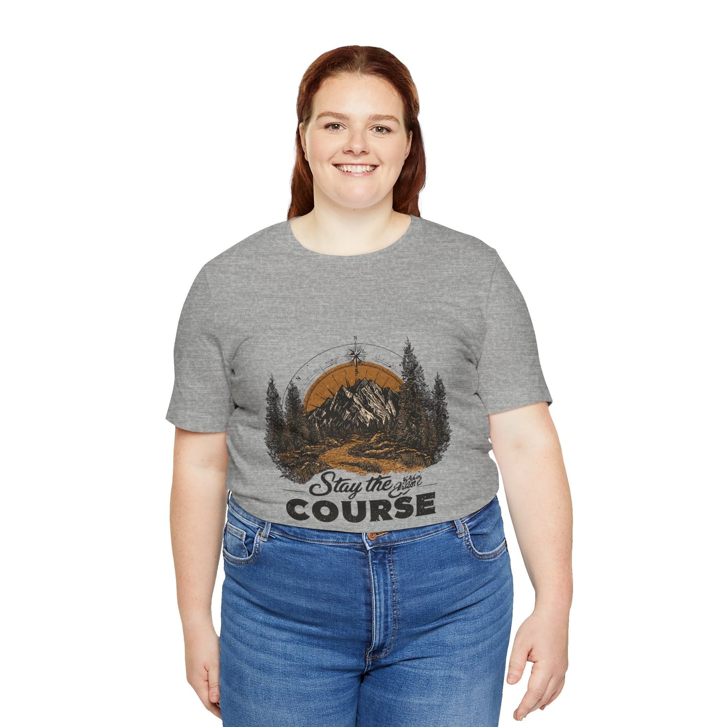 Stay the Course Mountain Tee - Unisex Jersey Short Sleeve Shirt - Peak Inspiration