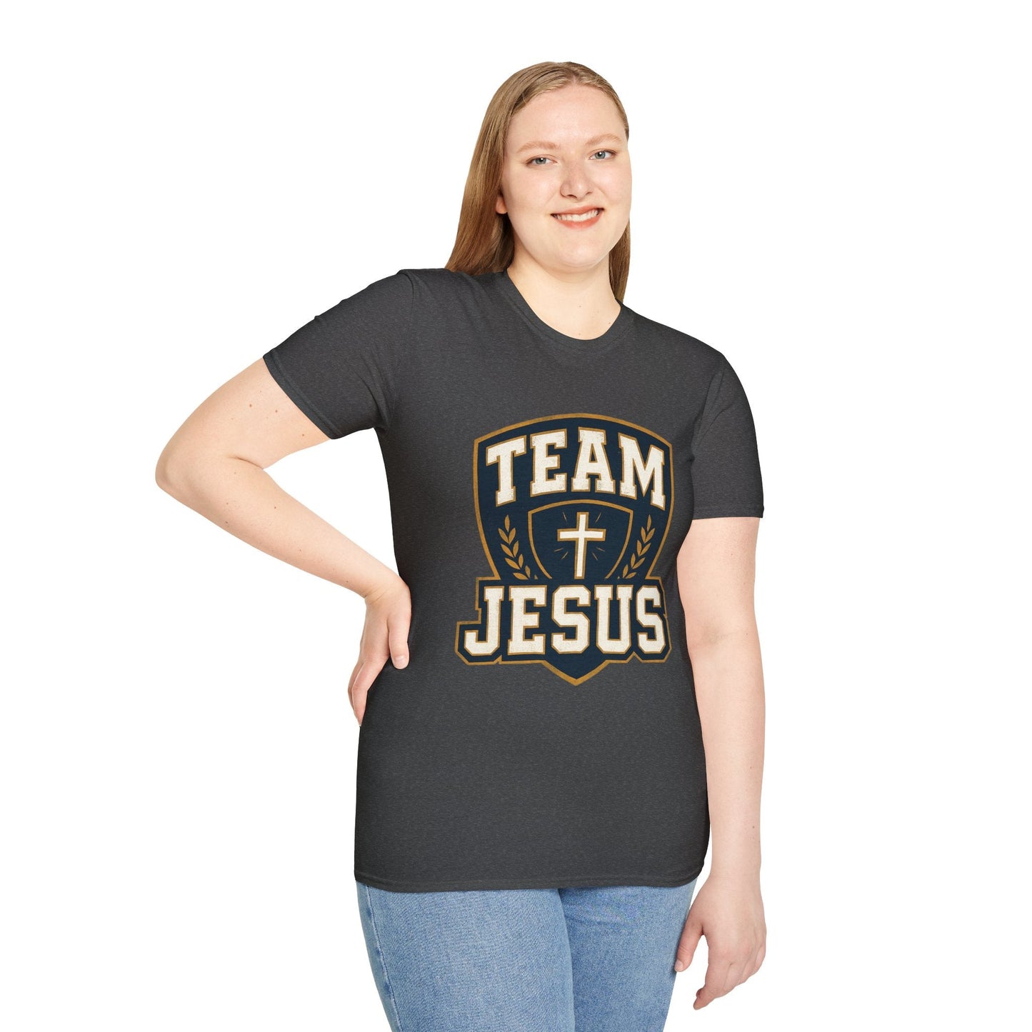 Team Jesus Shield T-Shirt — Christian Faith Graphic Tee - Peak Inspiration
