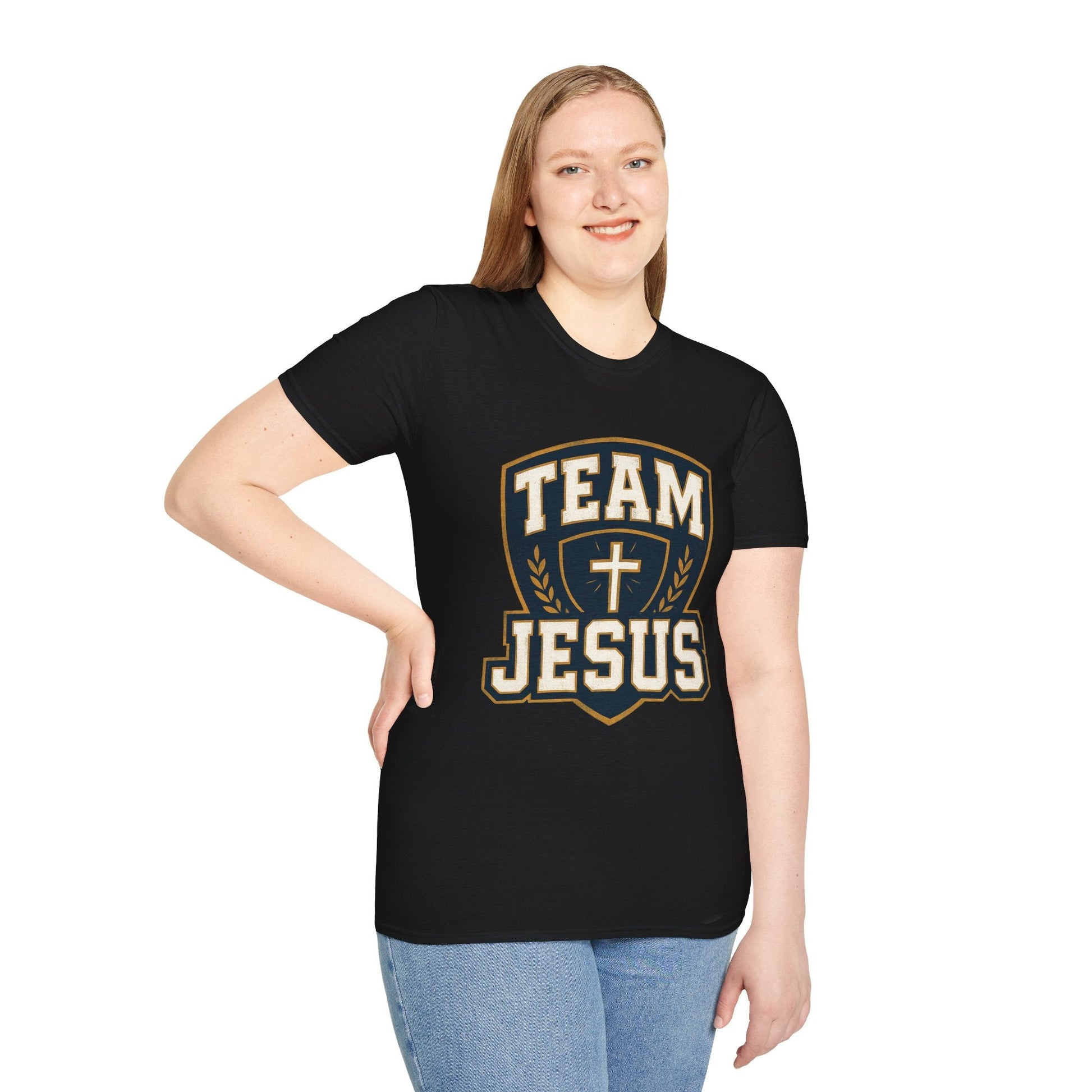 Team Jesus Shield T-Shirt — Christian Faith Graphic Tee - Peak Inspiration