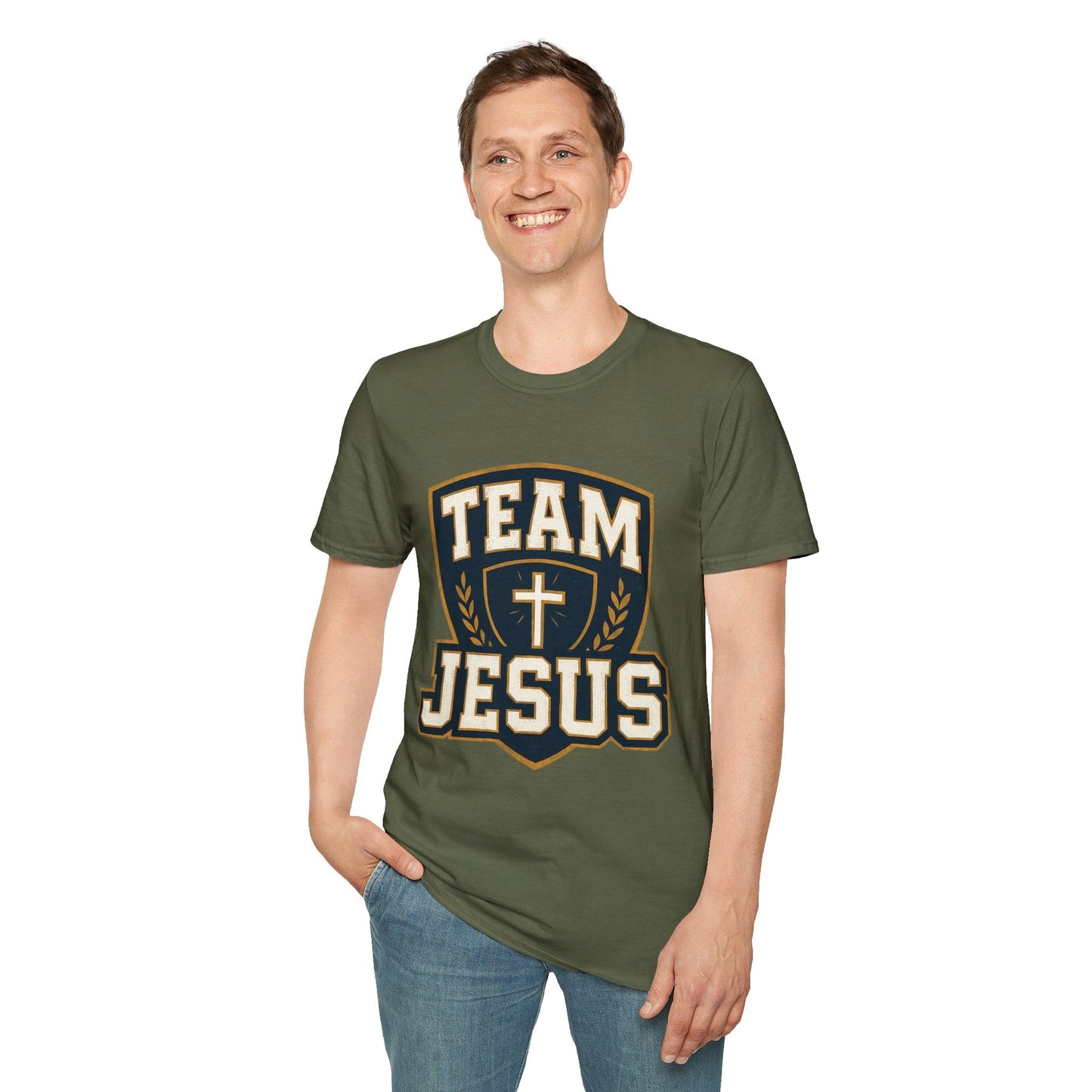 Team Jesus Shield T-Shirt — Christian Faith Graphic Tee - Peak Inspiration