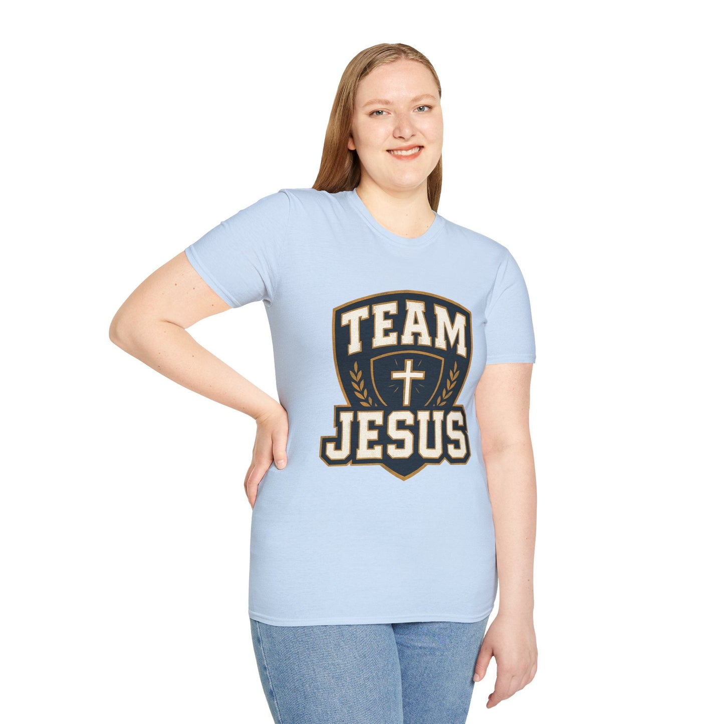 Team Jesus Shield T-Shirt — Christian Faith Graphic Tee - Peak Inspiration