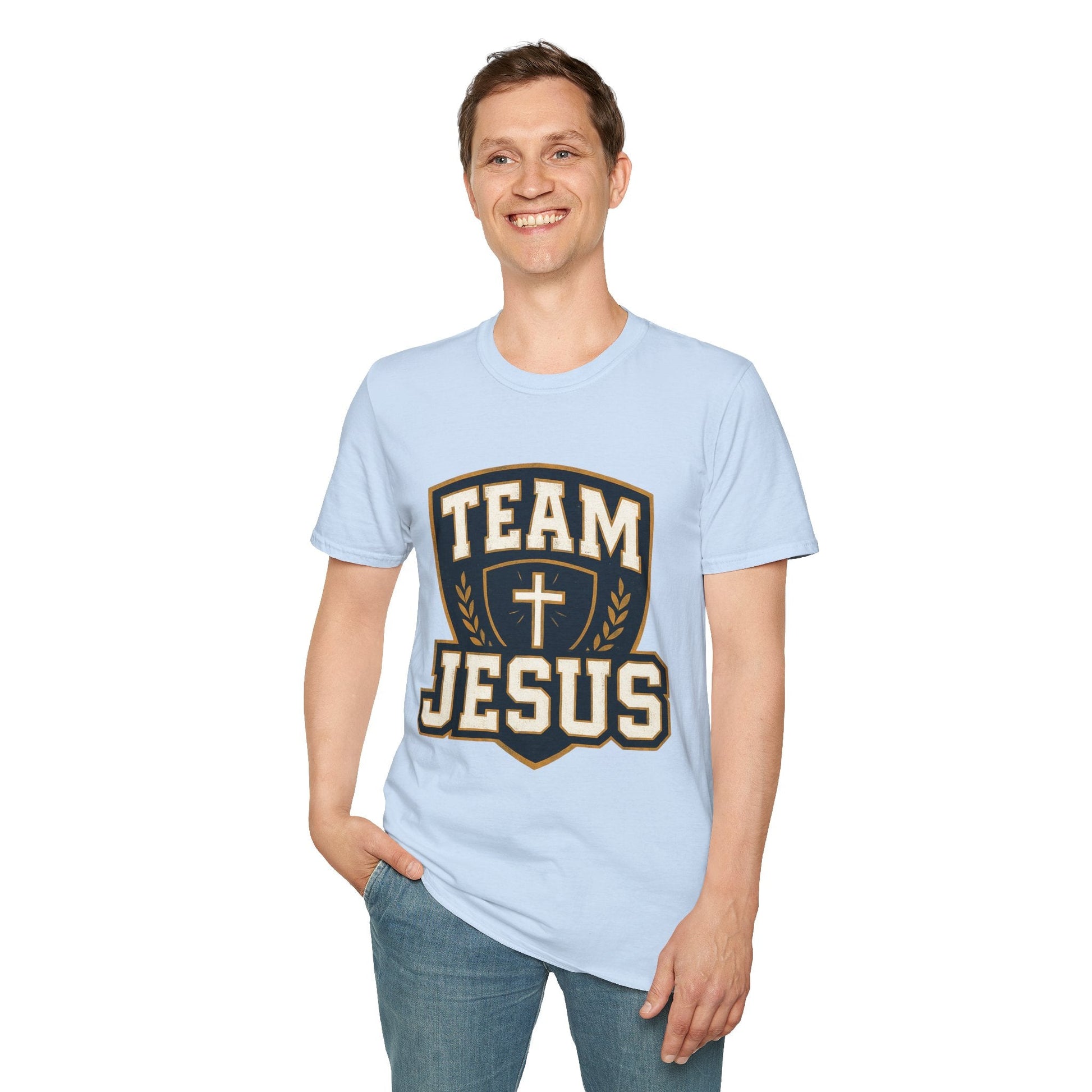 Team Jesus Shield T-Shirt — Christian Faith Graphic Tee - Peak Inspiration