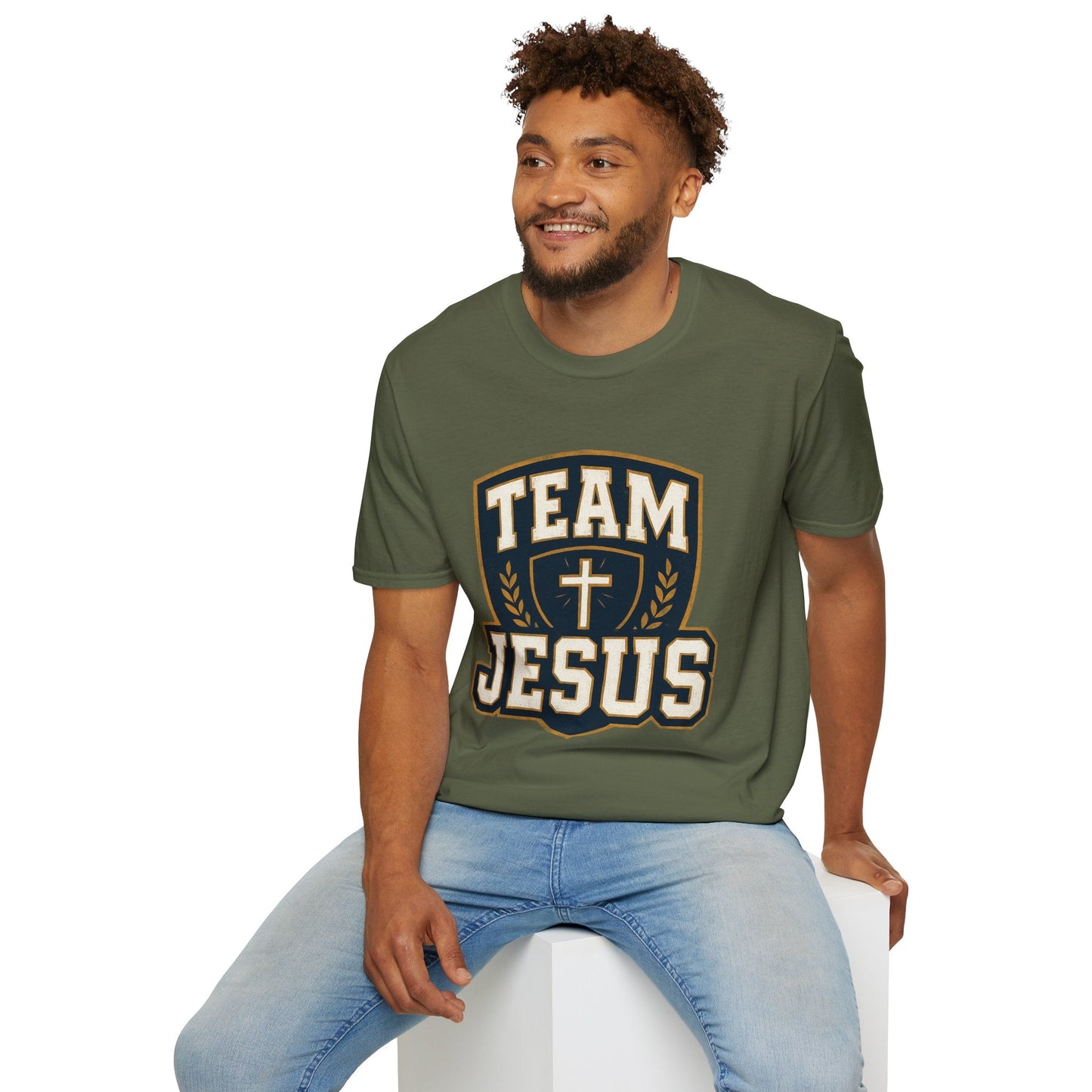 Team Jesus Shield T-Shirt — Christian Faith Graphic Tee - Peak Inspiration