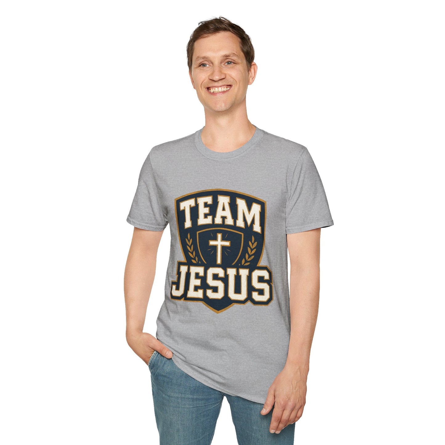 Team Jesus Shield T-Shirt — Christian Faith Graphic Tee - Peak Inspiration