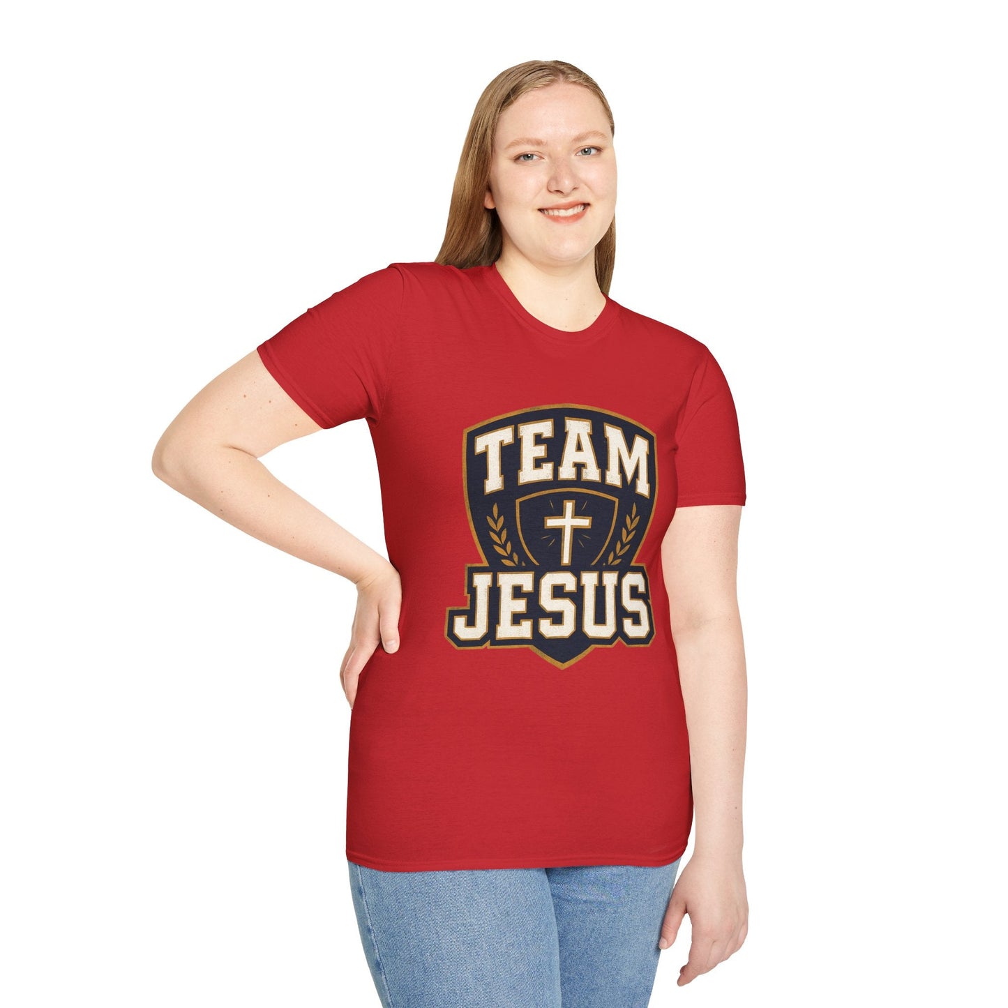 Team Jesus Shield T-Shirt — Christian Faith Graphic Tee - Peak Inspiration