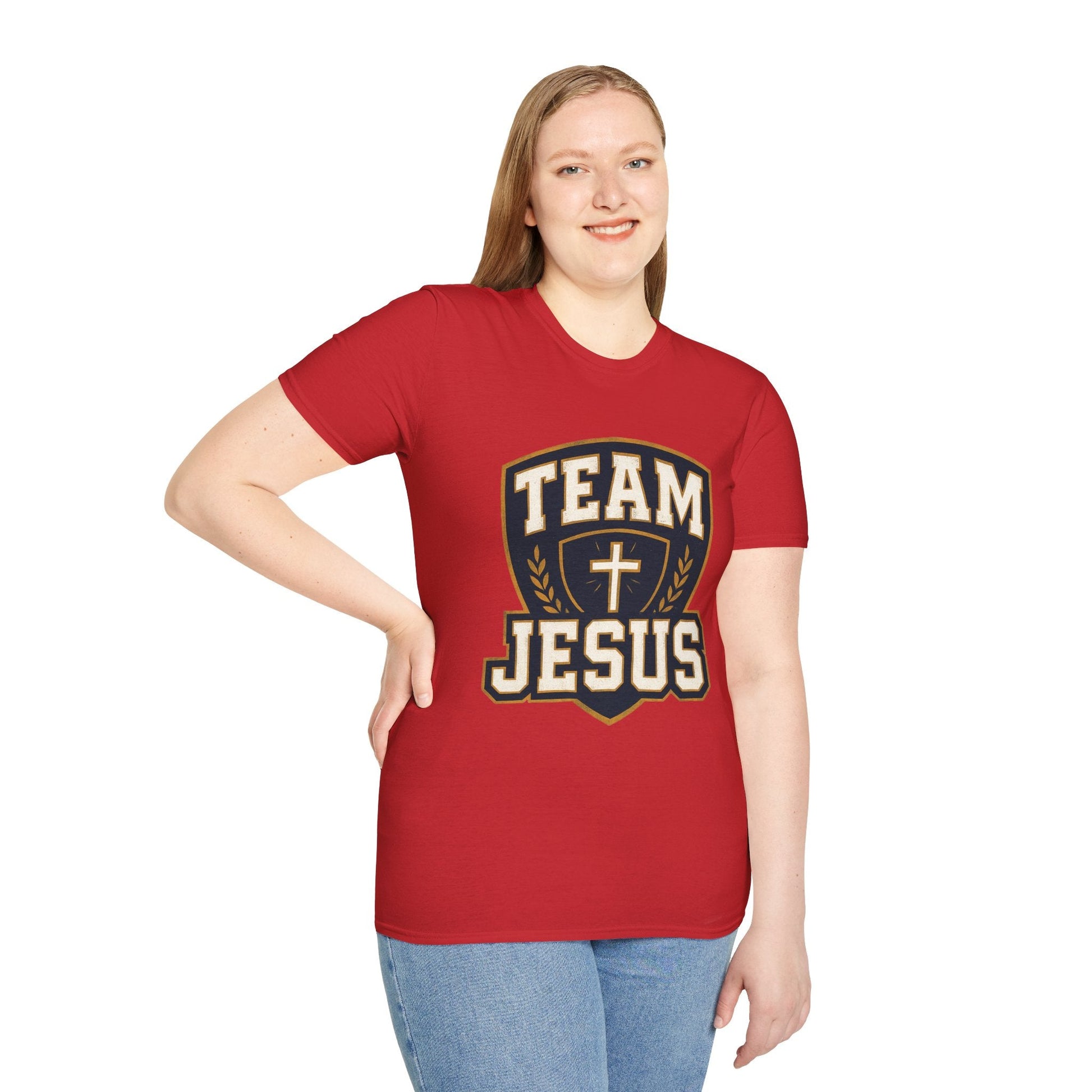 Team Jesus Shield T-Shirt — Christian Faith Graphic Tee - Peak Inspiration