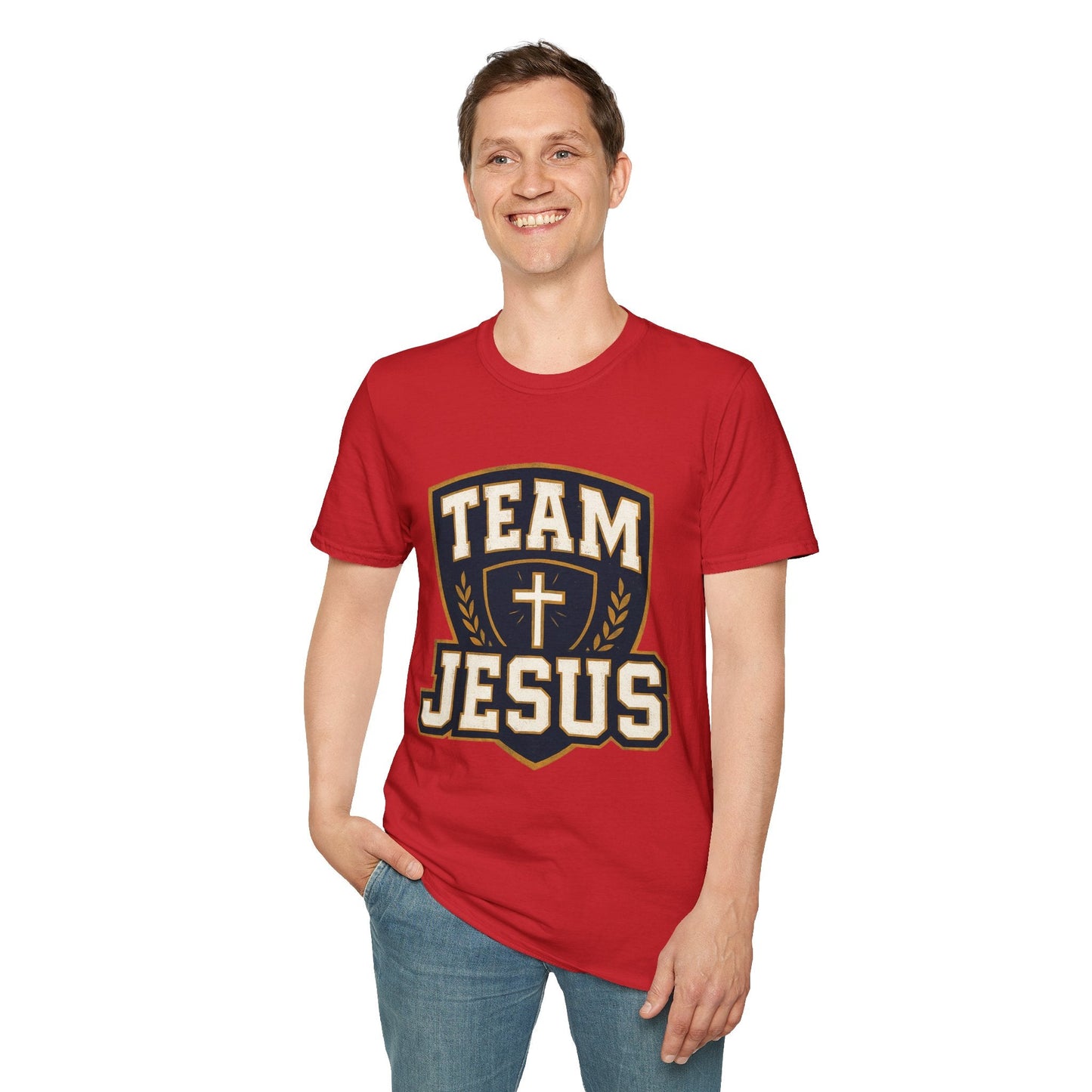 Team Jesus Shield T-Shirt — Christian Faith Graphic Tee - Peak Inspiration