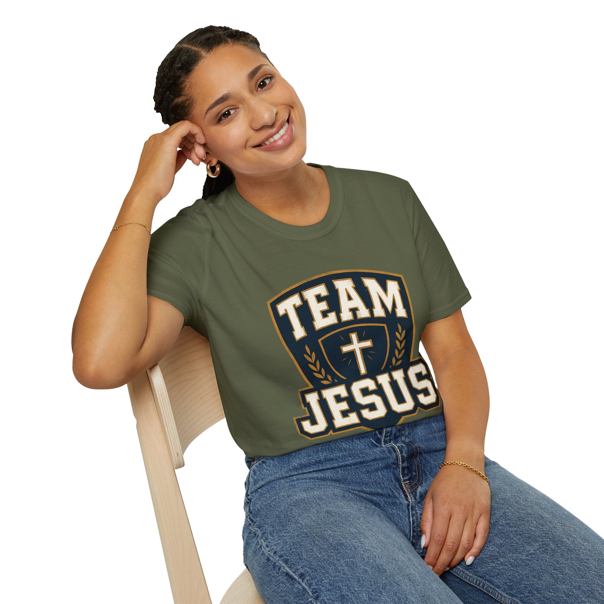 Team Jesus Shield T-Shirt — Christian Faith Graphic Tee - Peak Inspiration