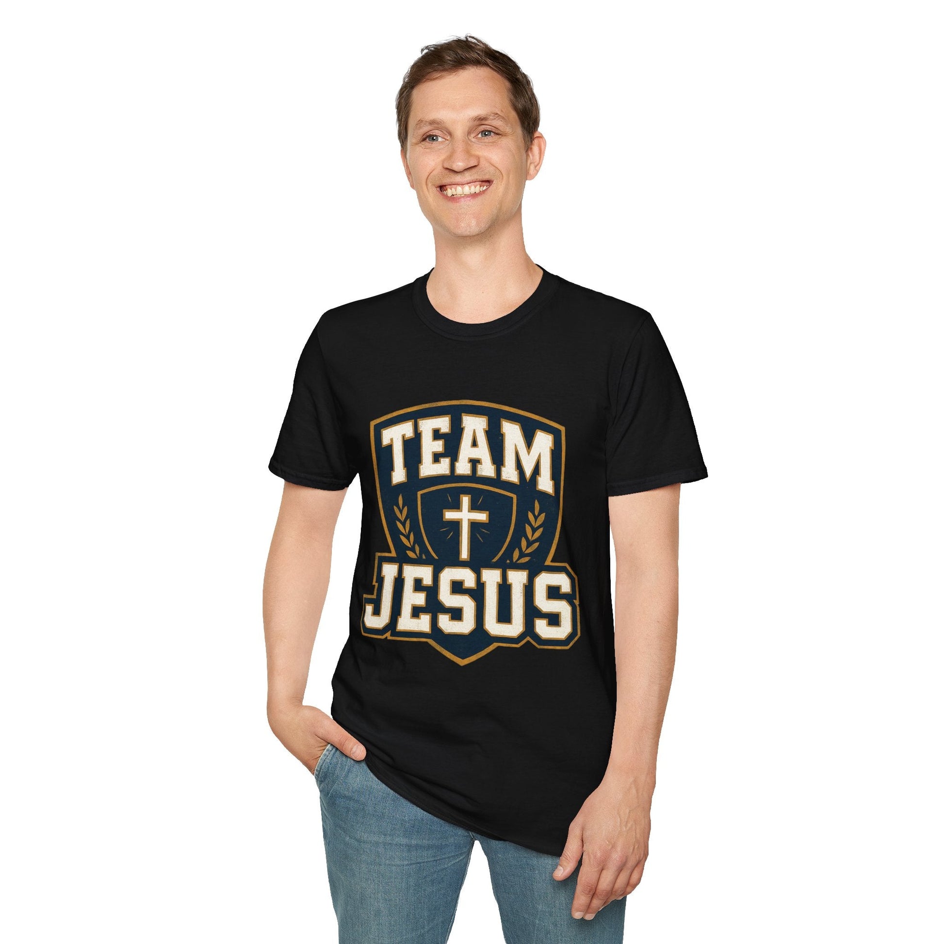 Team Jesus Shield T-Shirt — Christian Faith Graphic Tee - Peak Inspiration