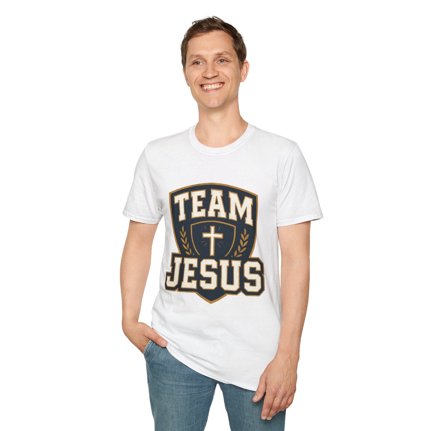 Team Jesus Shield T-Shirt — Christian Faith Graphic Tee - Peak Inspiration