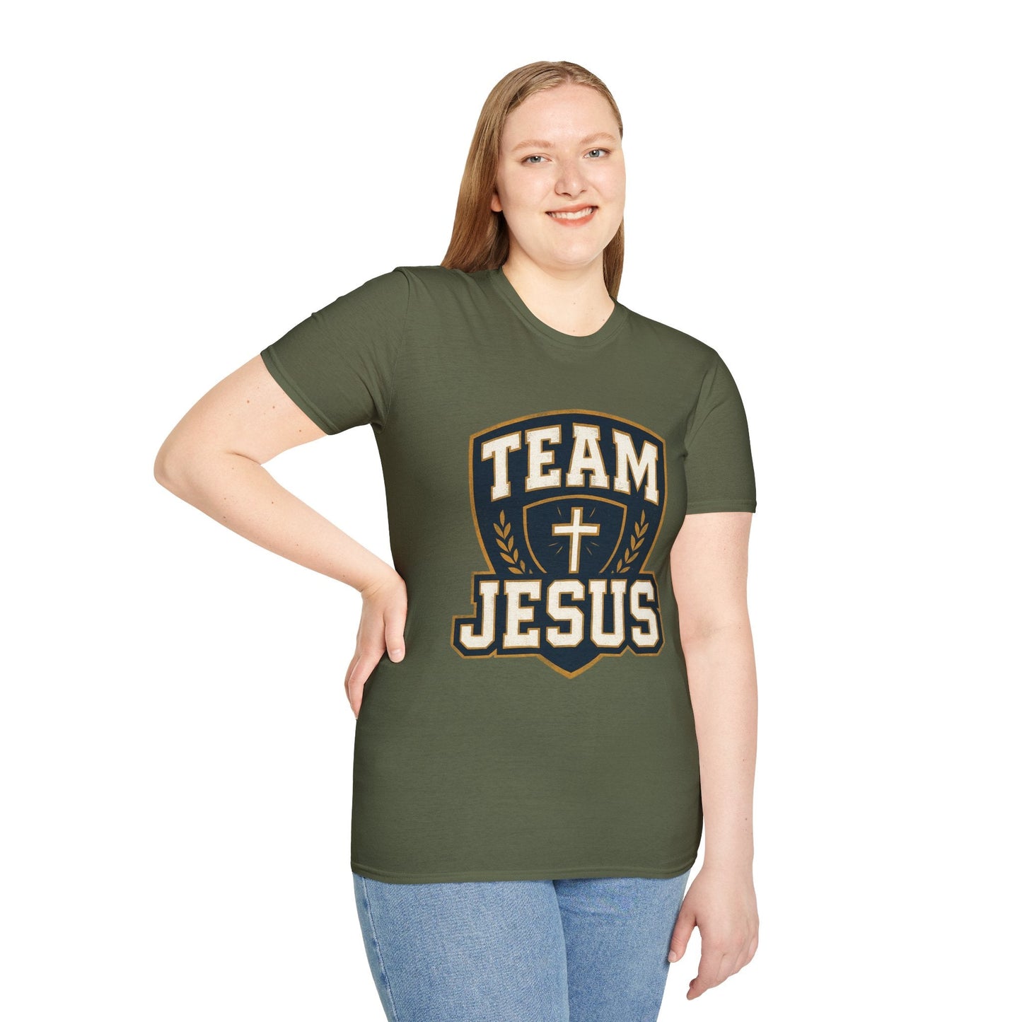 Team Jesus Shield T-Shirt — Christian Faith Graphic Tee - Peak Inspiration