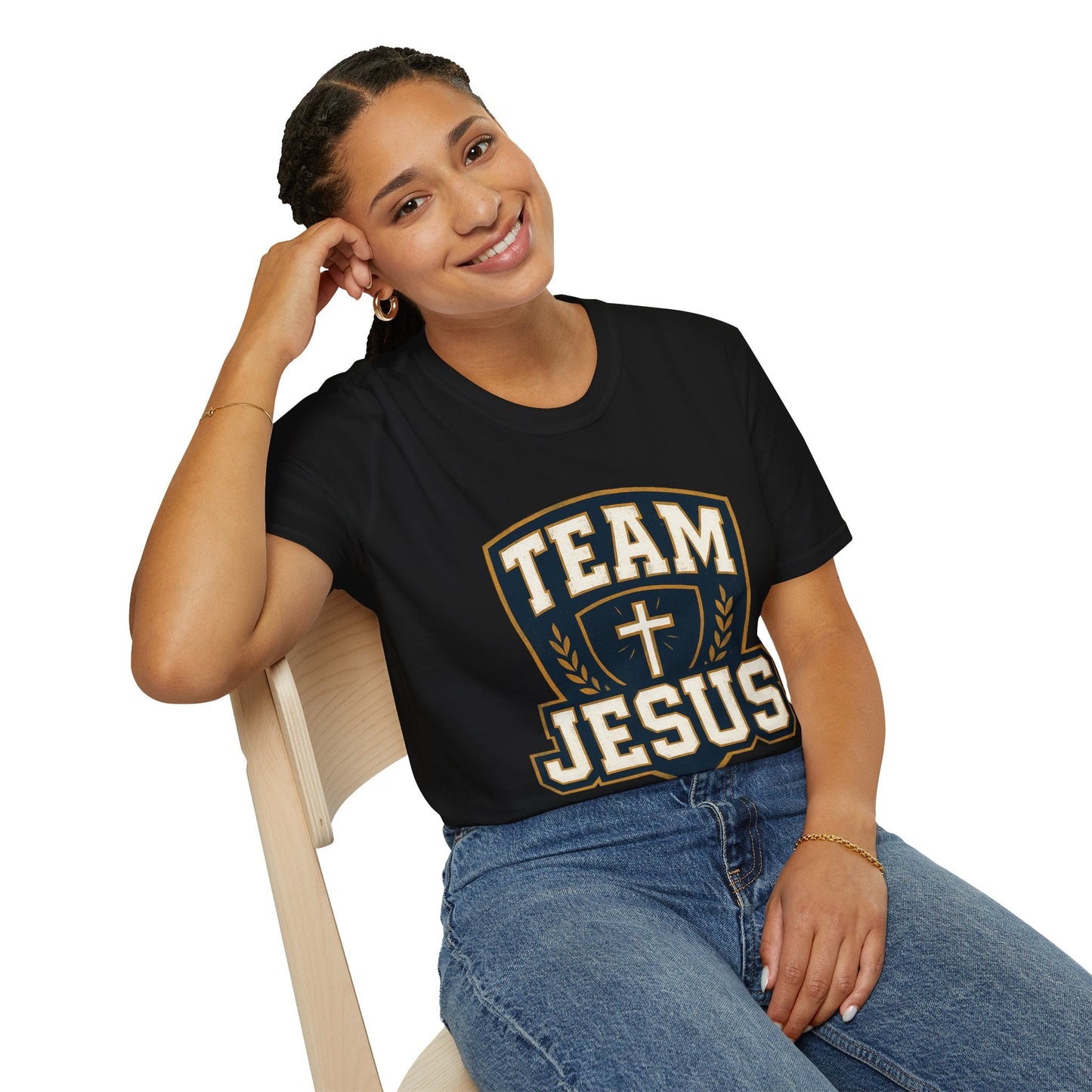 Team Jesus Shield T-Shirt — Christian Faith Graphic Tee - Peak Inspiration