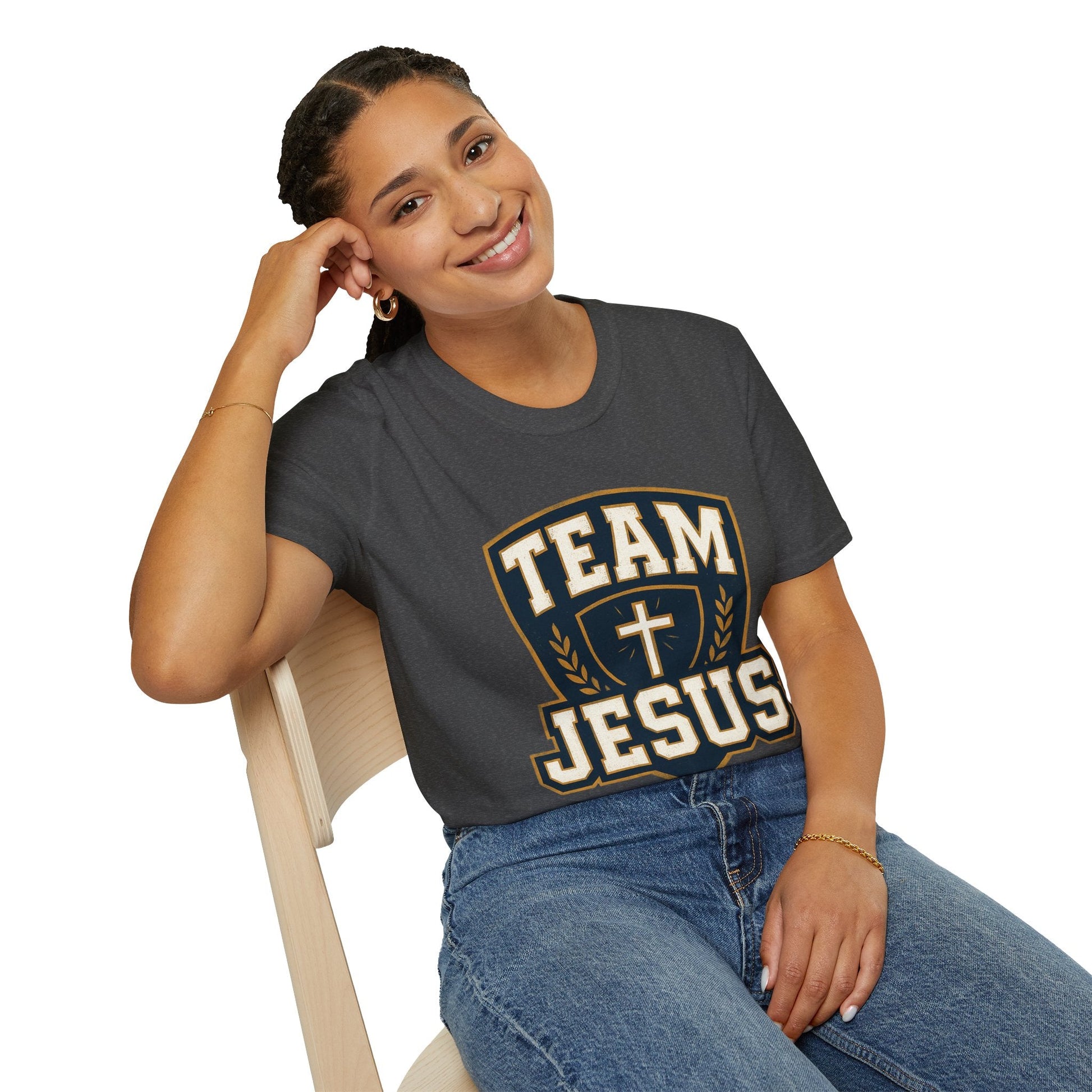 Team Jesus Shield T-Shirt — Christian Faith Graphic Tee - Peak Inspiration