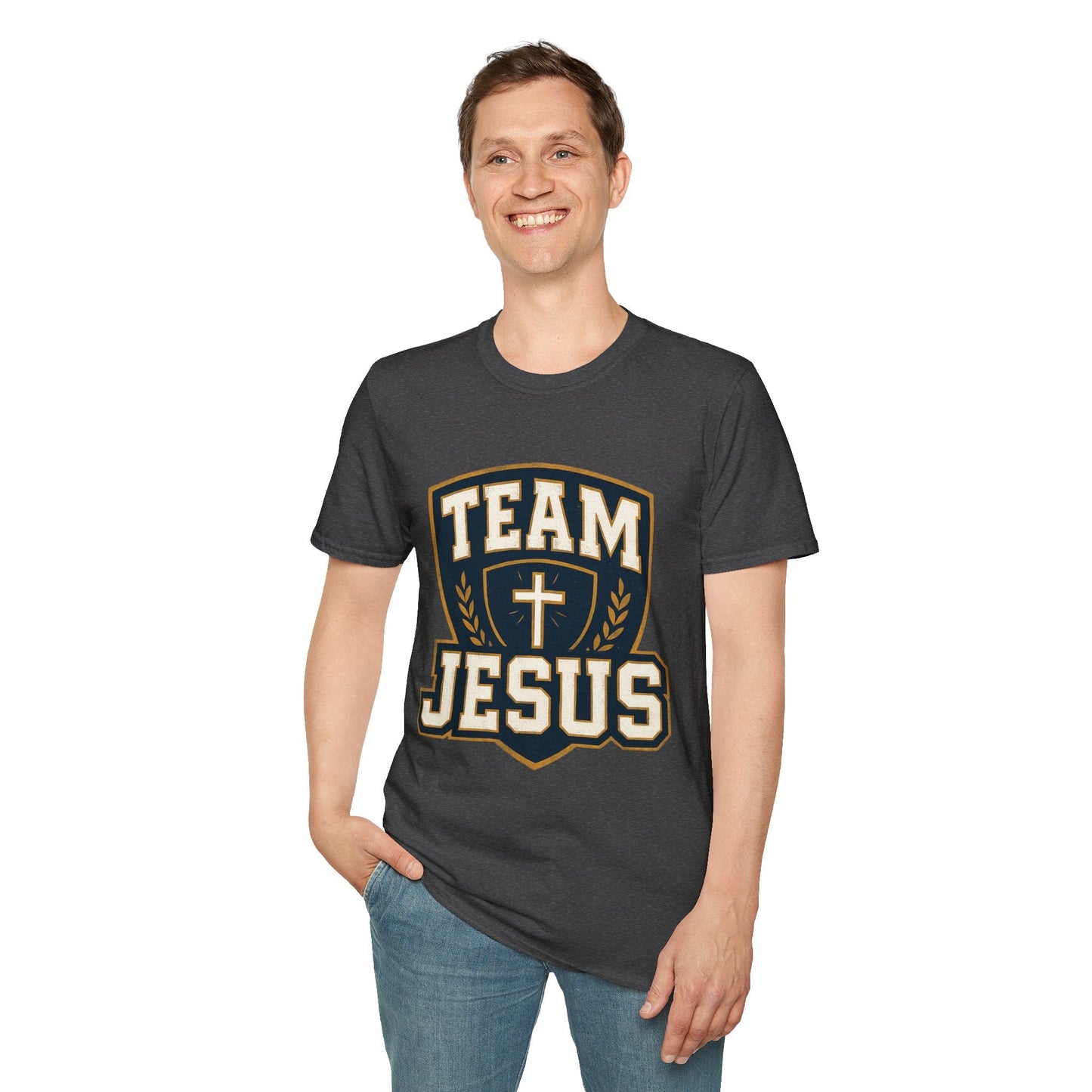 Team Jesus Shield T-Shirt — Christian Faith Graphic Tee - Peak Inspiration