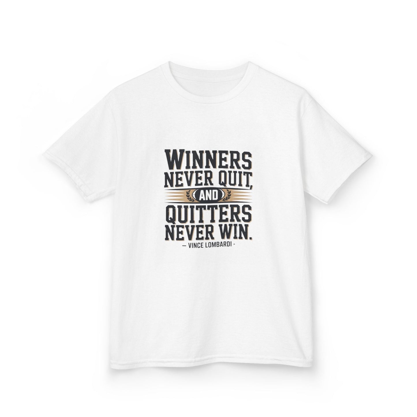 Winners Never Quit Kids Tee - Peak Inspiration